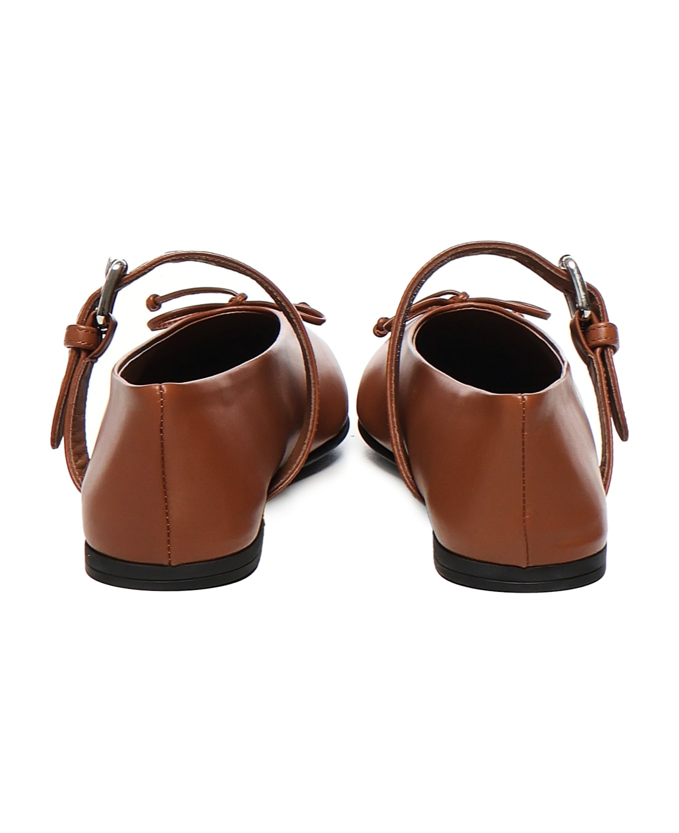 Leather Ballet Flats - 3