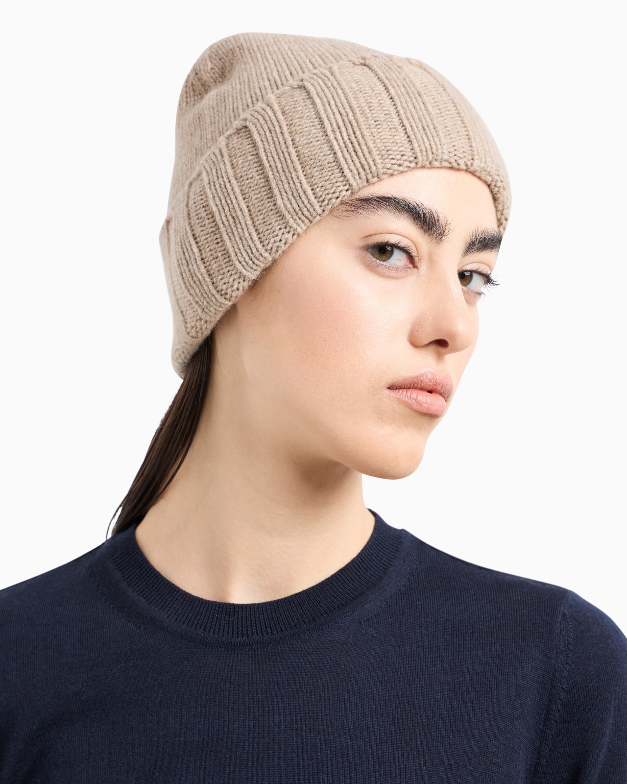 Ribbed cashmere beanie - 4