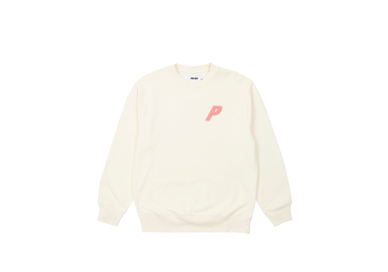 PALACE FLEECE TRI-FERG CREW SOFT WHITE outlook