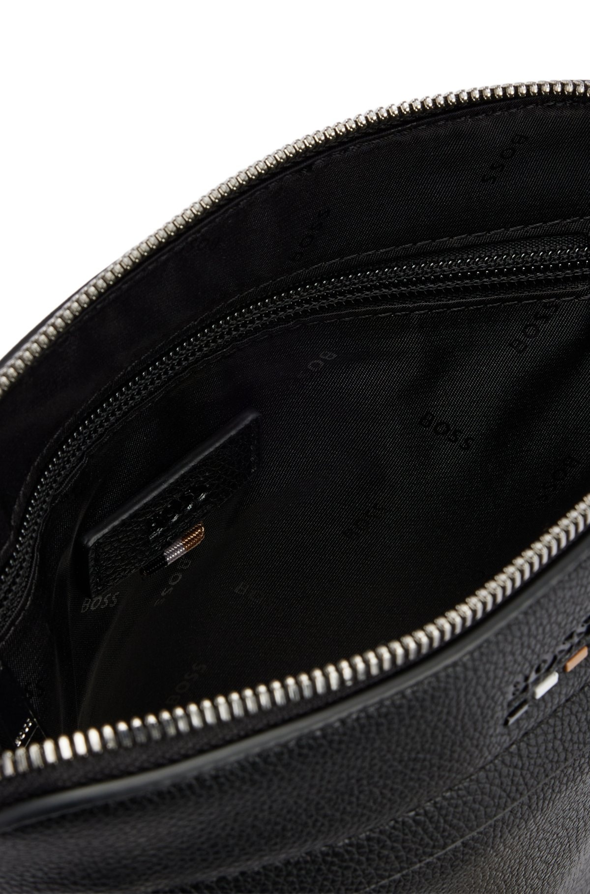 FAUX-LEATHER ENVELOPE BAG WITH LOGO AND SIGNATURE STRIPE - 6
