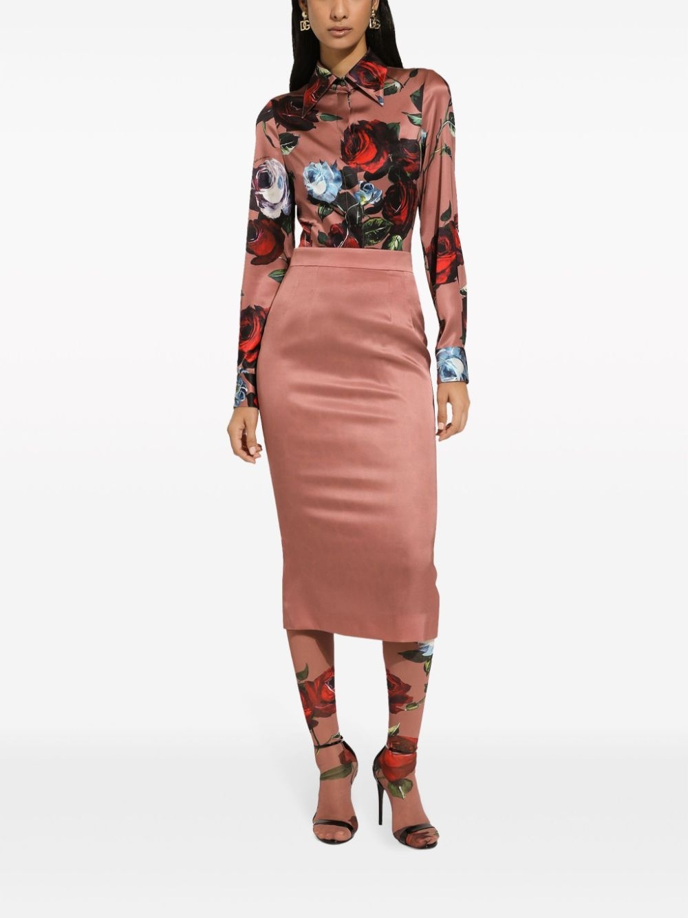 floral-print stretch-silk shirt - 3