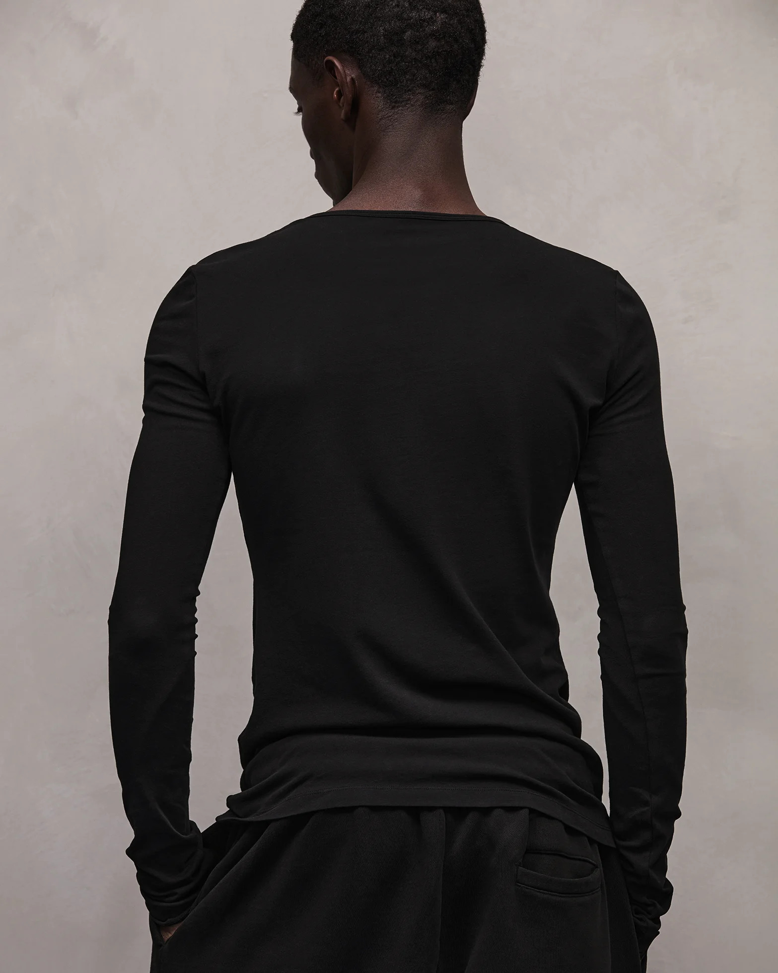 SHEER LONG SLEEVE BLACK - 3