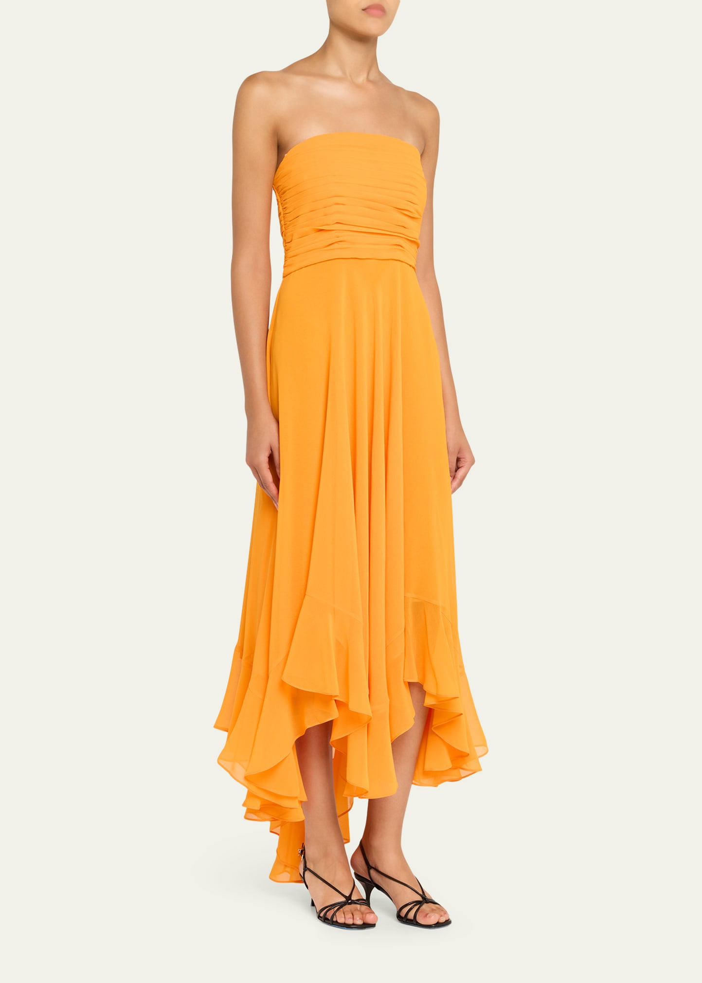 Louisa Strapless Chiffon Dress - 4