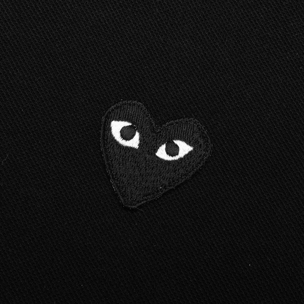 COMME DES GARCONS PLAY BLACK EMBLEM WOMEN'S POLO SHIRT - BLACK - 3