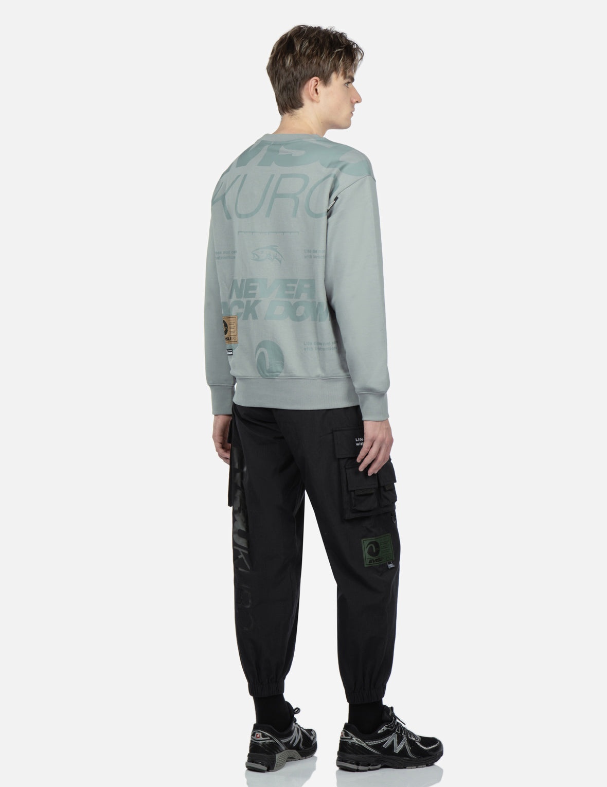 Transparent Seagull Badge Logo Print Sweatshirt - 4