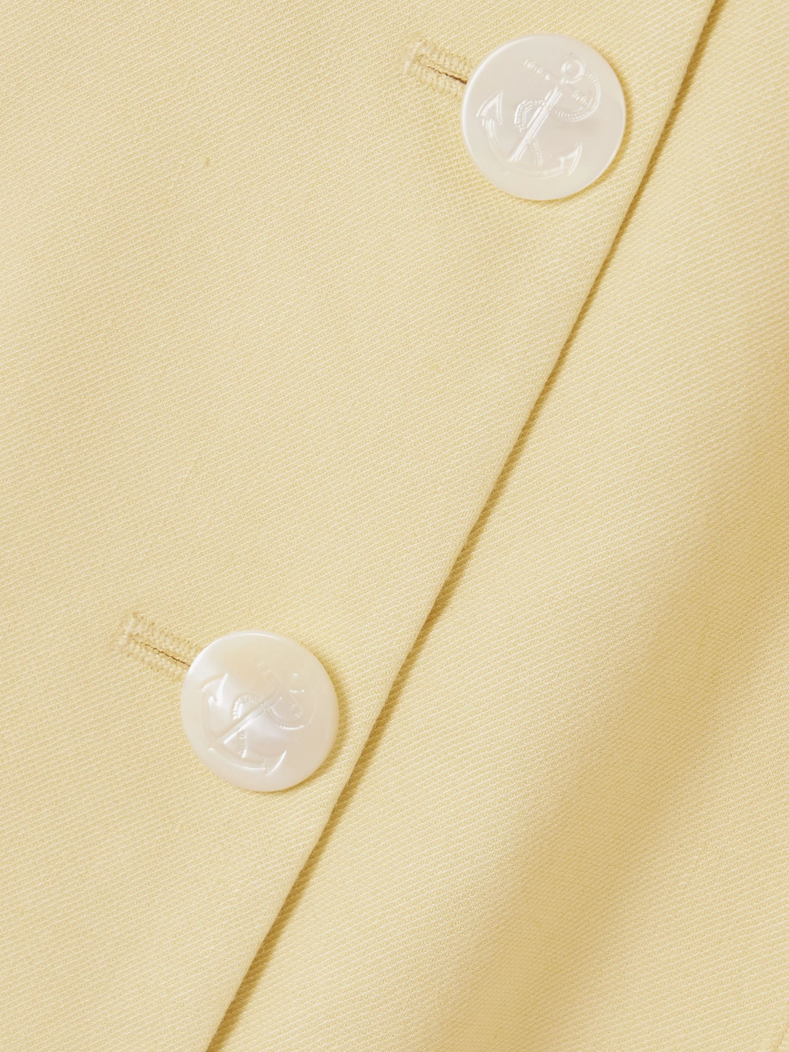 Orlinda linen-blend twill vest Yellow - 4