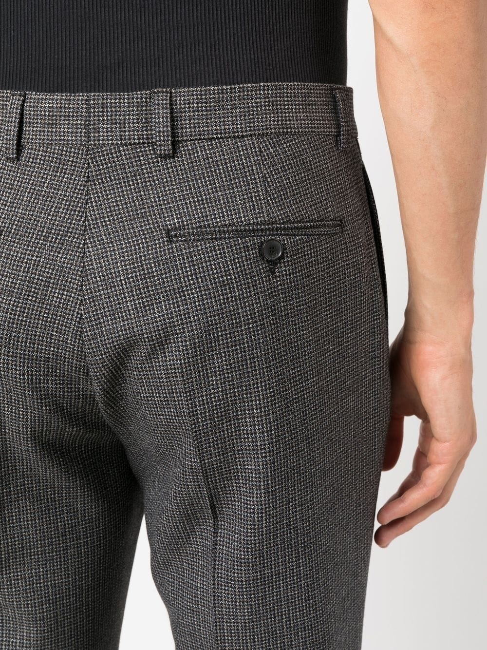 straight-leg houndstooth tailored trousers - 5