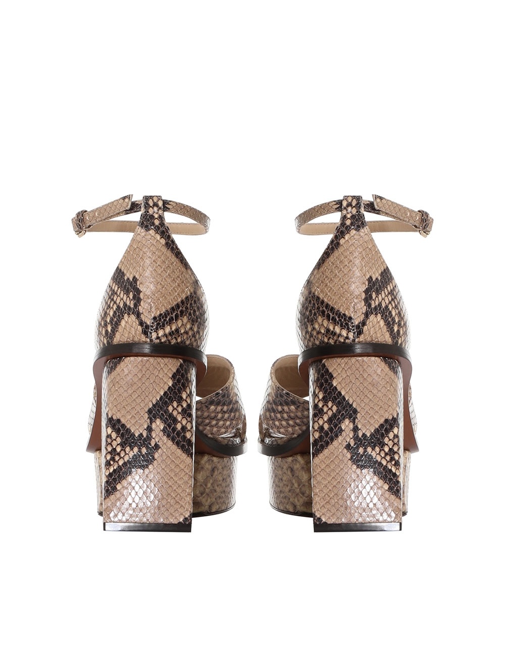 SNAKE PRINTED PLATFORM SANDAL - 6