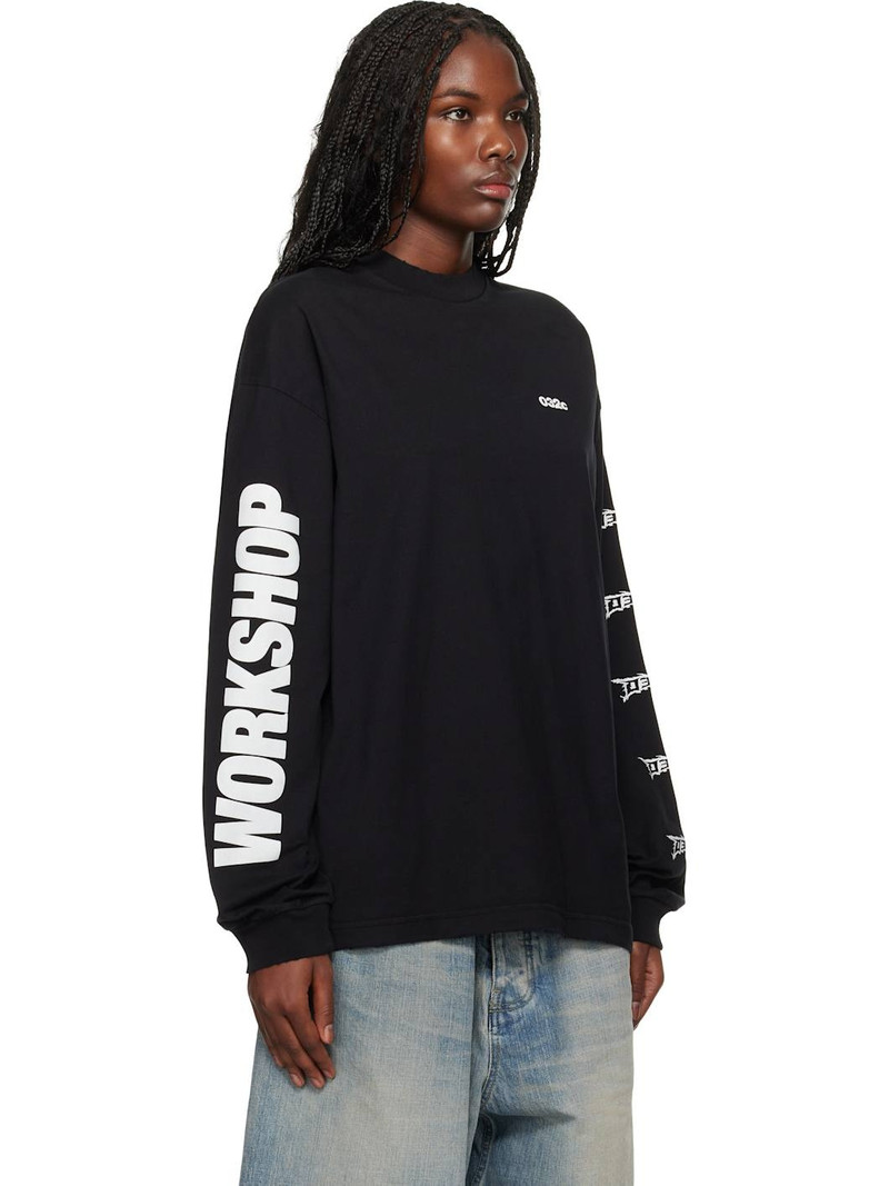 Black "Nerve Shatter" Boxy Longsleeve T-shirt 2