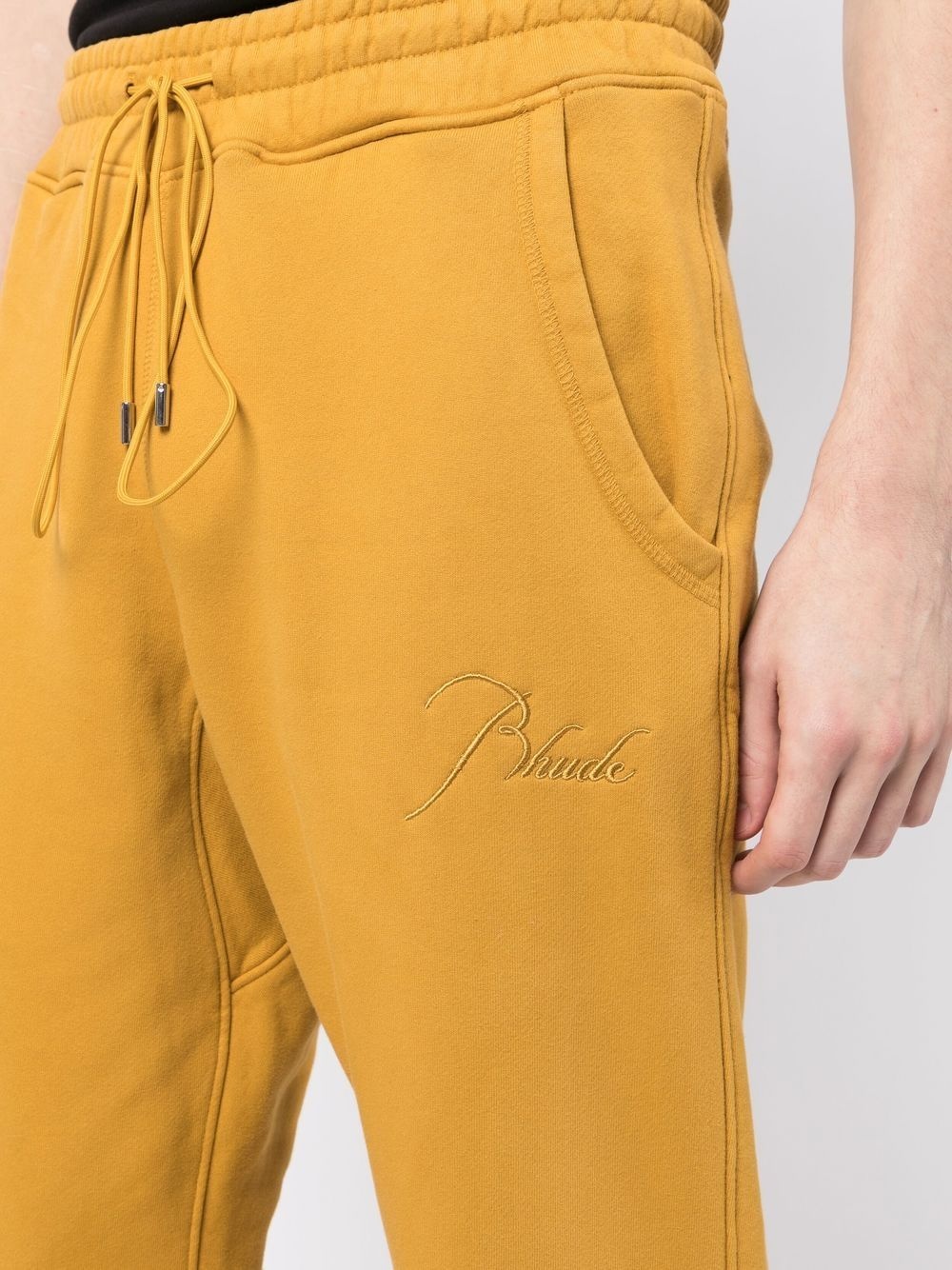 embroidered-logo drawstring track pants - 5