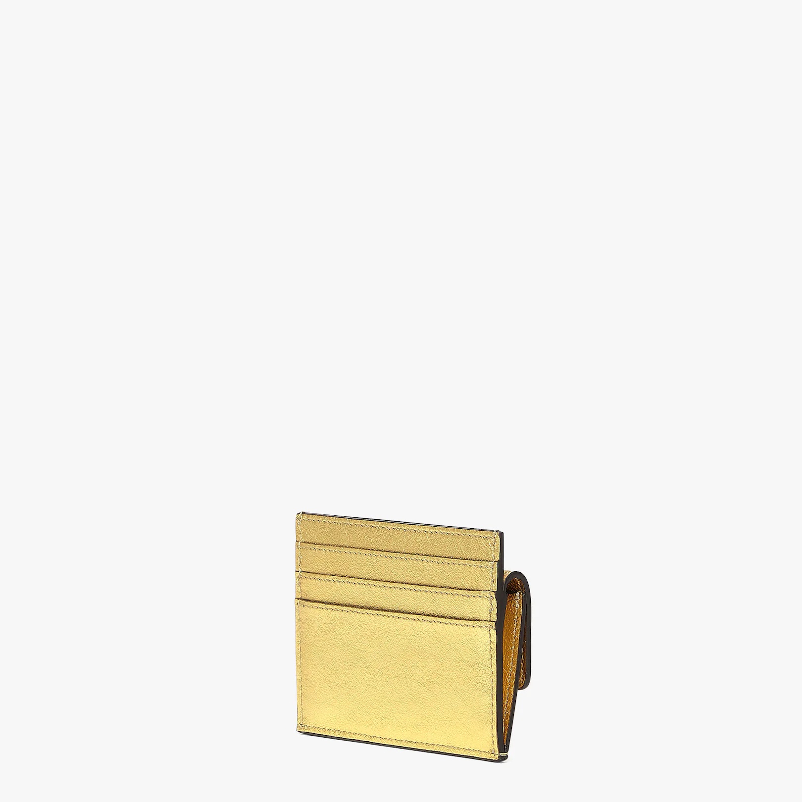 Gold leather card holder 2