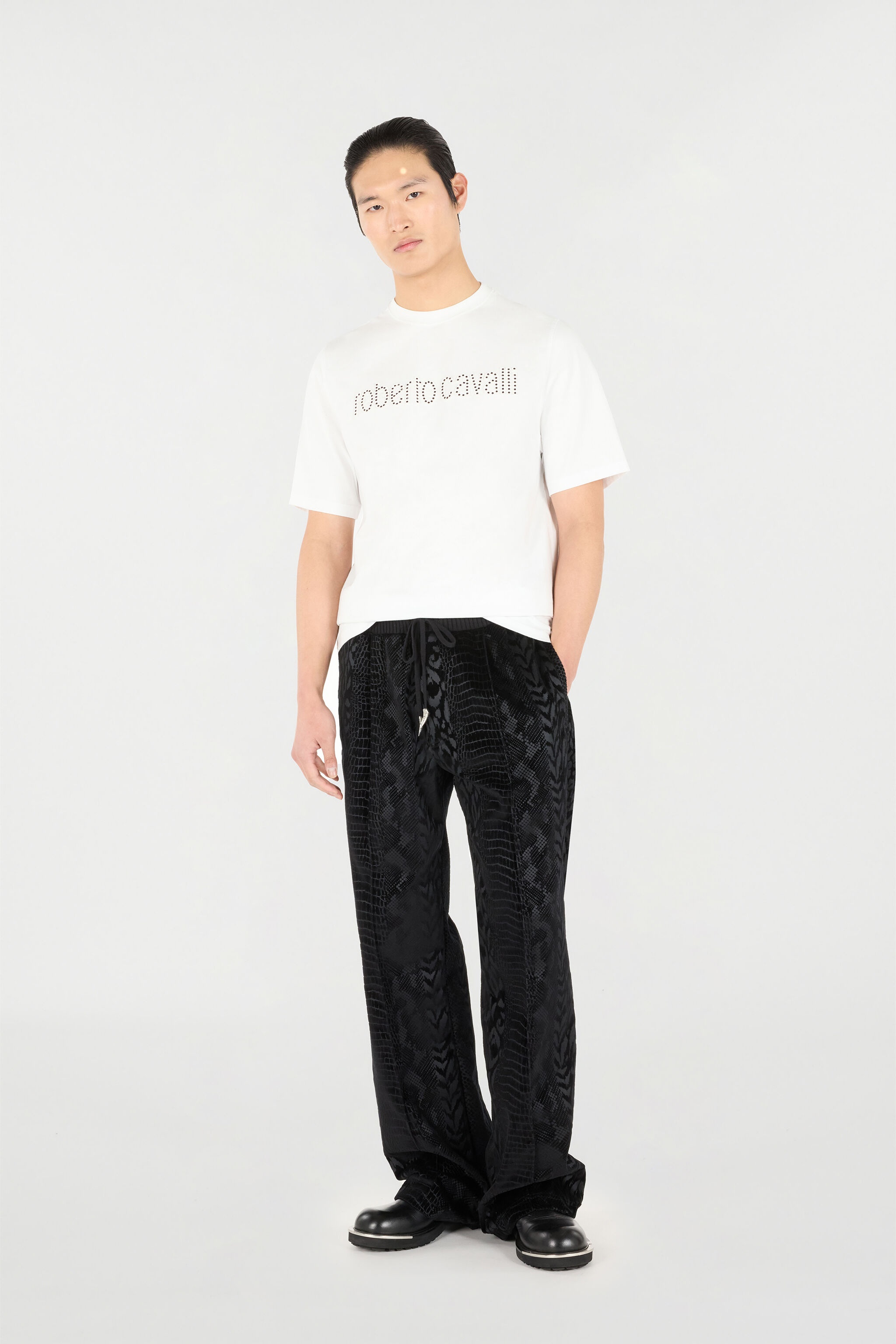 T-Shirt With Logo And Mini Studs - 2