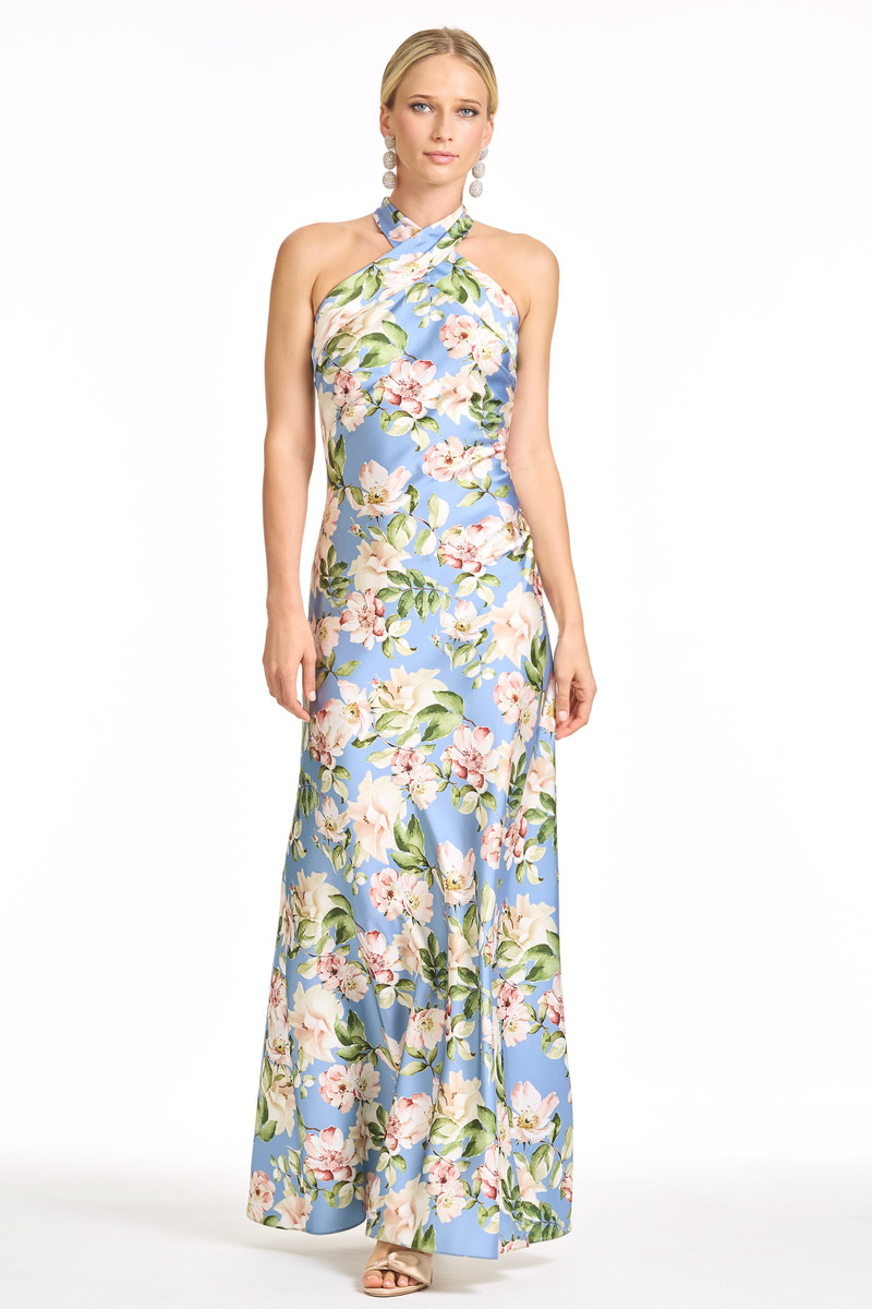 SACHIN & BABI LAURANT GOWN - TWILIGHT CAMELLIAS outlook