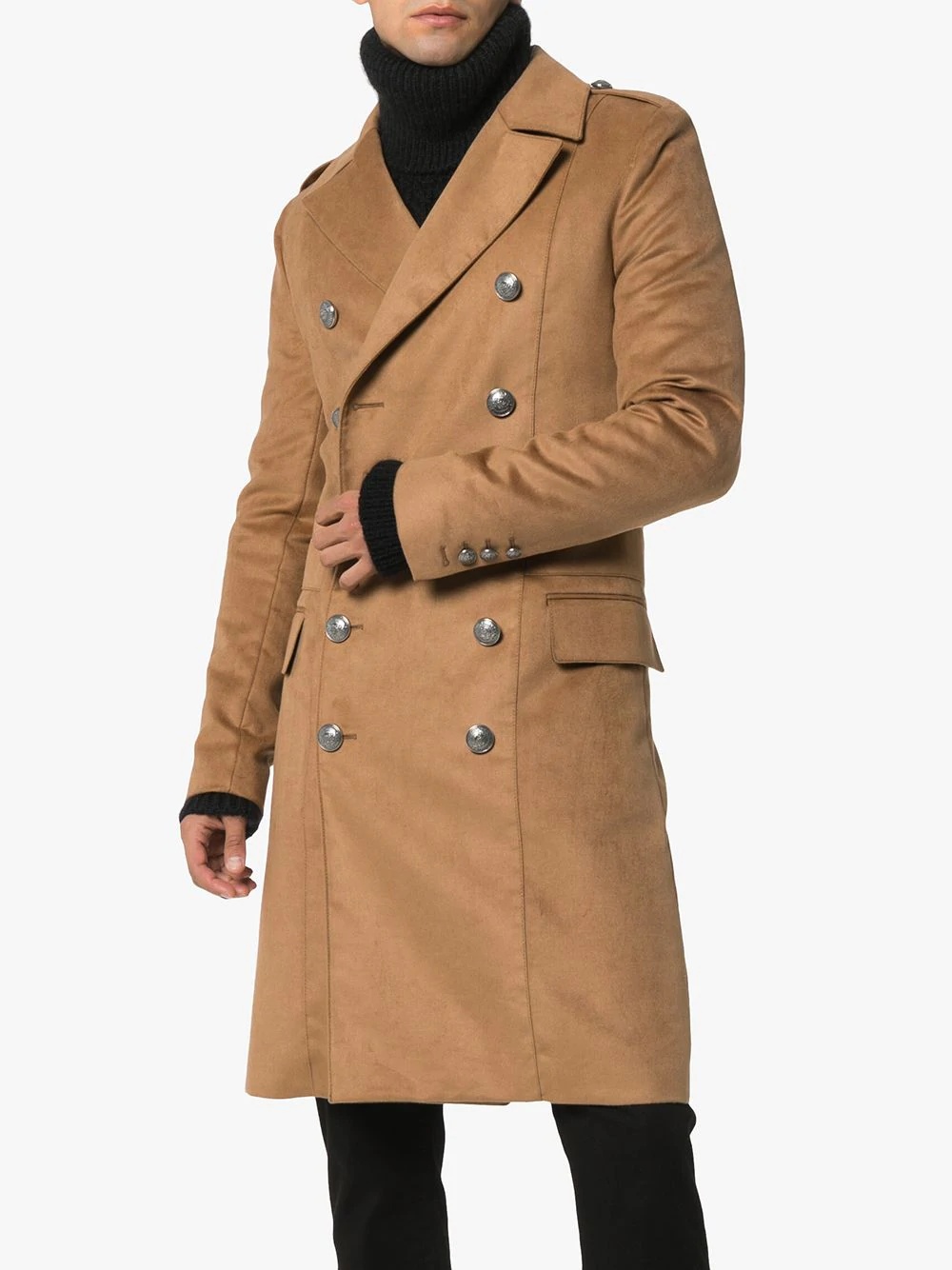 double breasted camel coat - 3