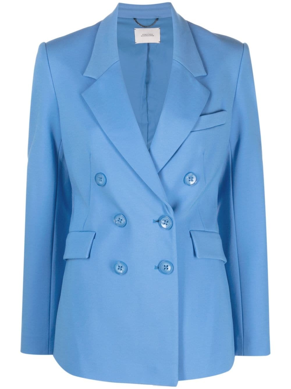 double-breasted notched blazer - 1