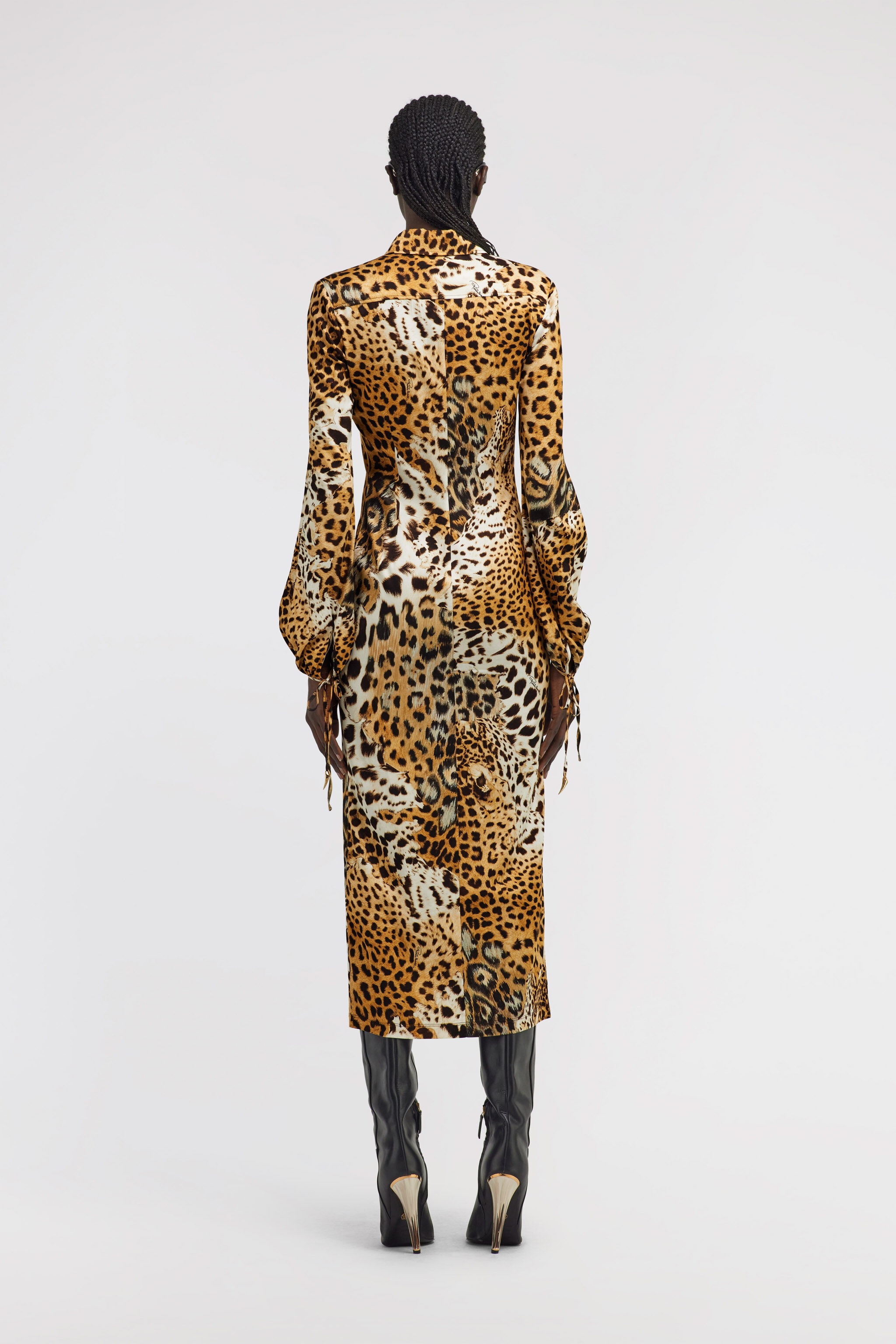 Leopard Print Midi Dress - 4