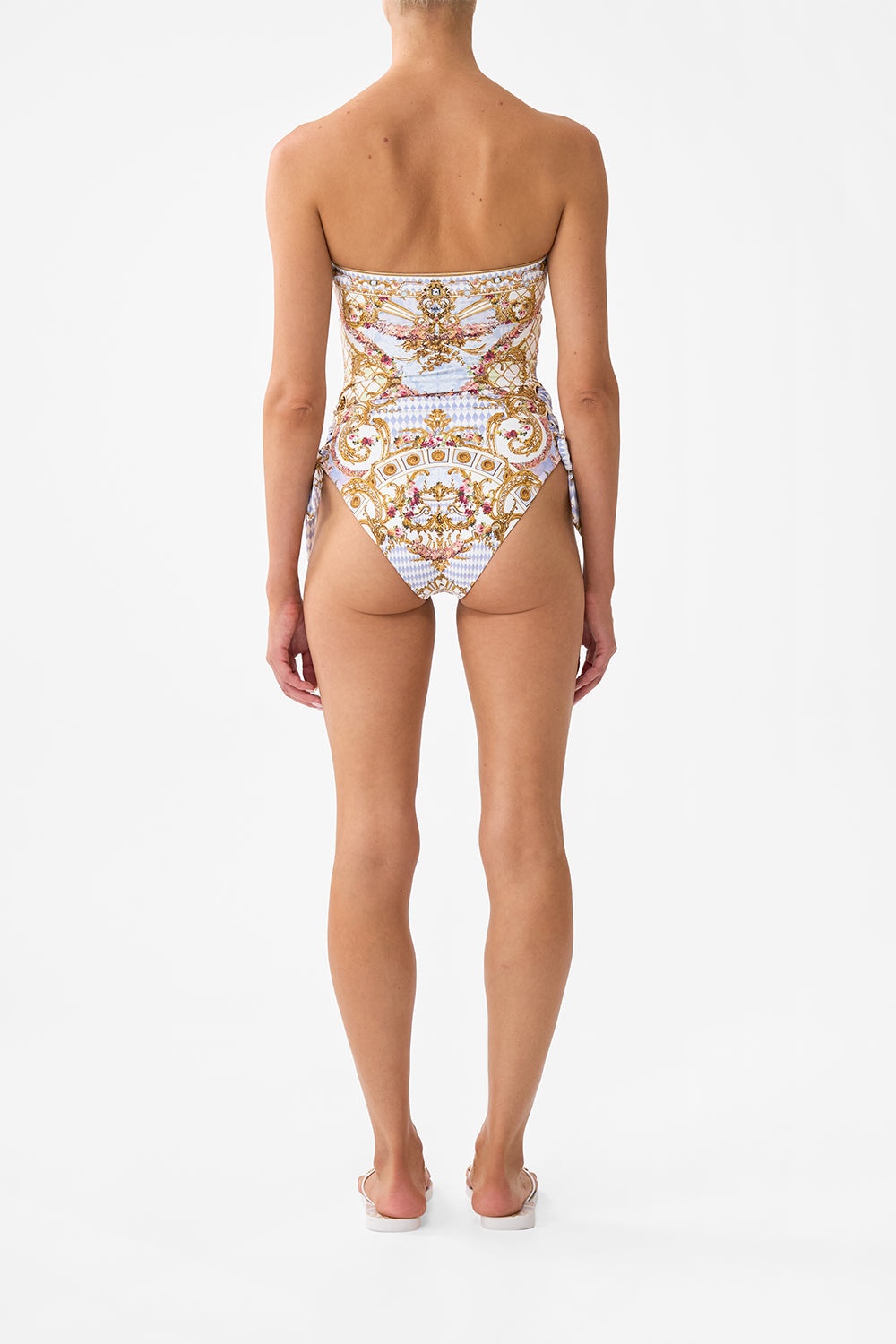 STRAPLESS EYELET TIE ONE PIECE - 3