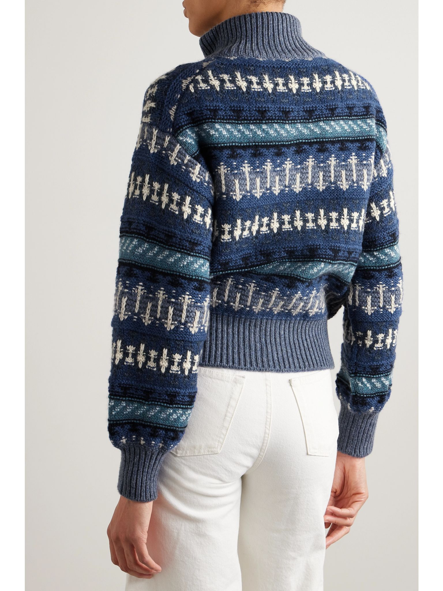 Holiday Noel jacquard-knit cashmere cardigan Multi - 4