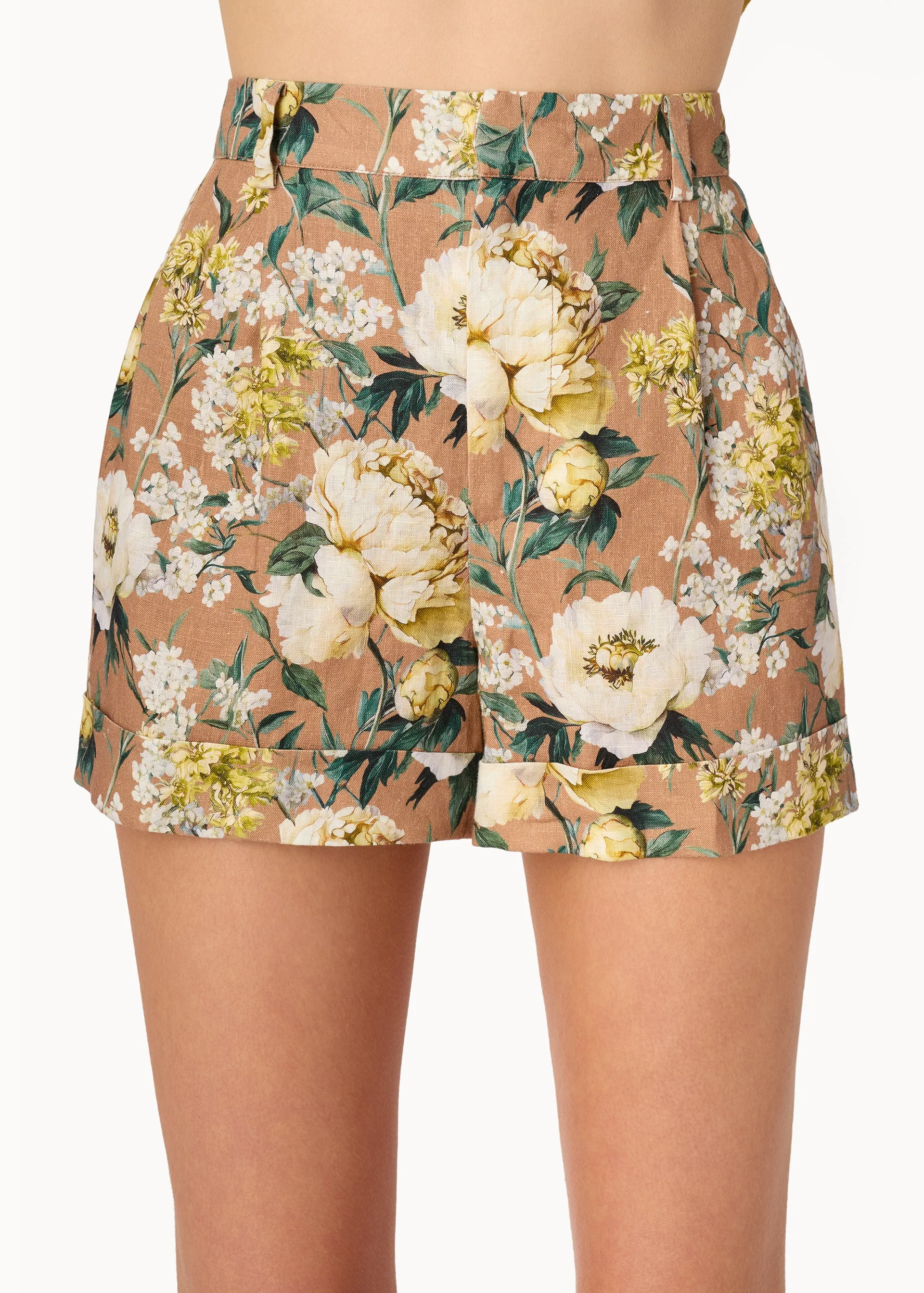 RAVI LINEN SHORT MORNING FLOURISH - 1