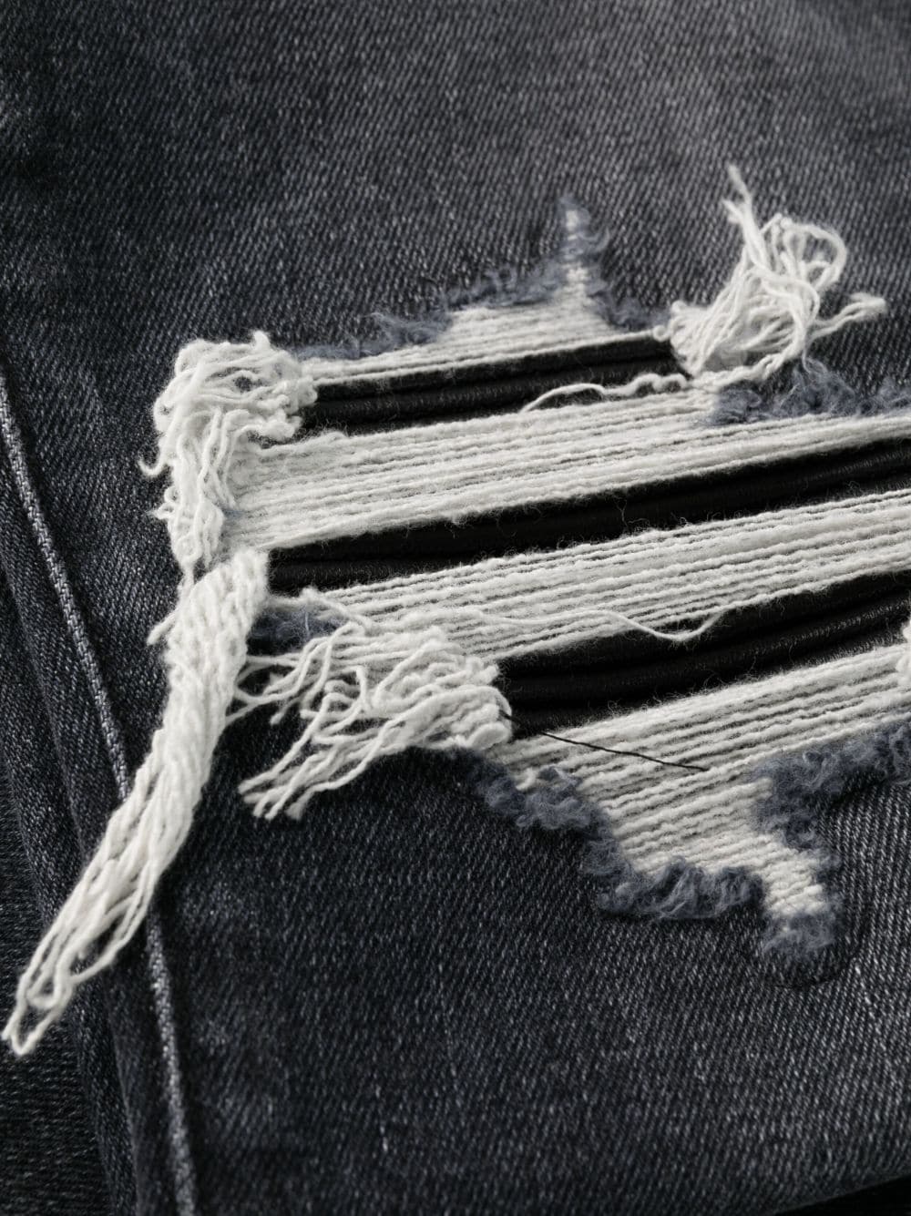 high-waist distressed skinny jeans - 7
