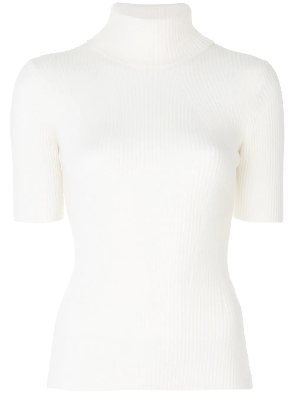 ribbed turtleneck top - 1