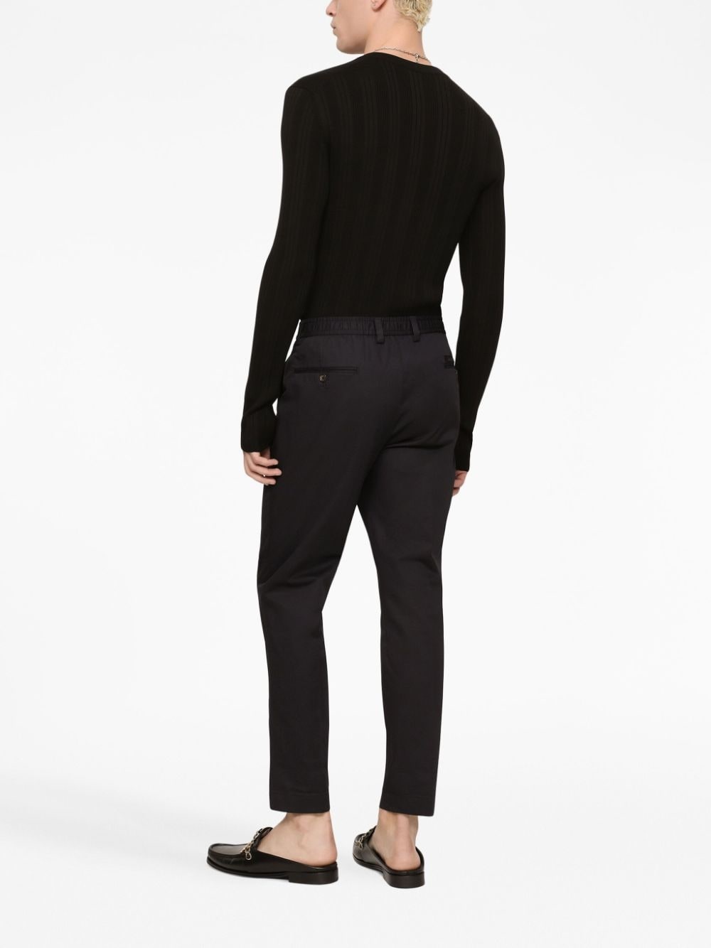 silk-blend logo-patch jumper - 4