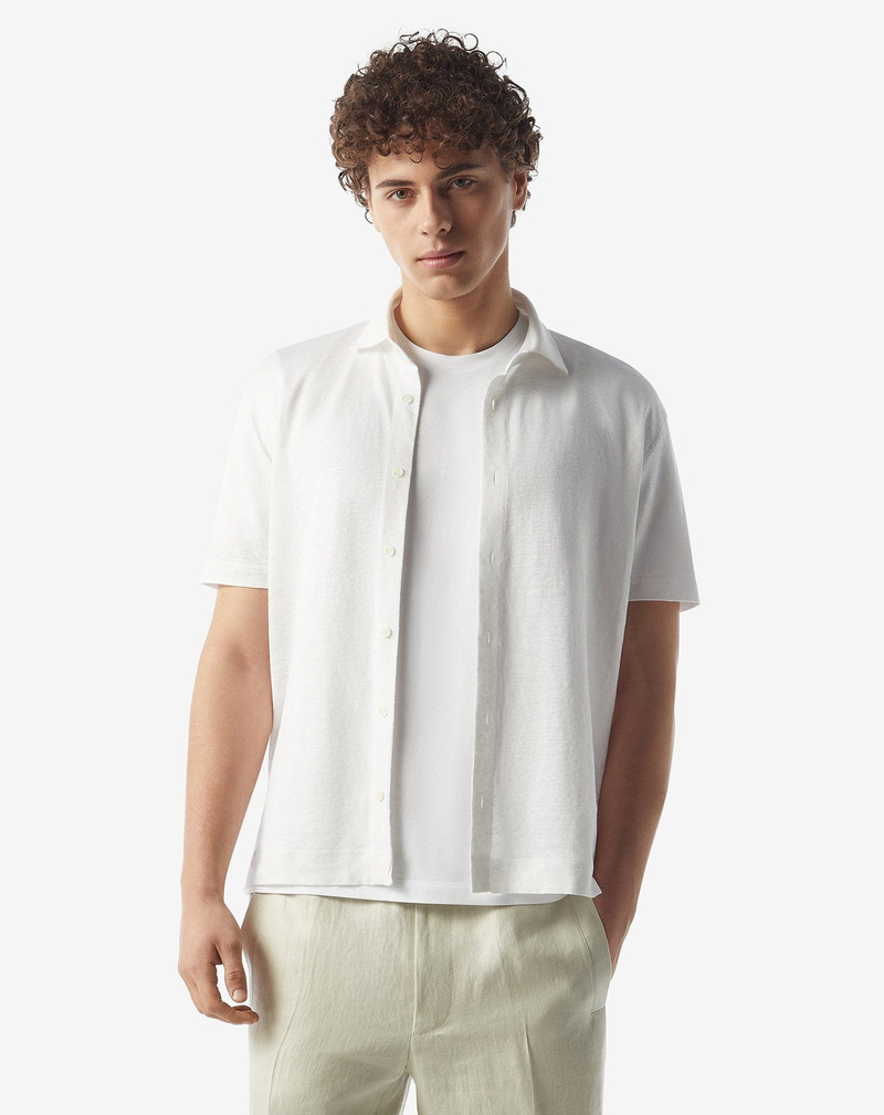 CORNELIANI White crew neck stretch cotton jersey t-shirt outlook