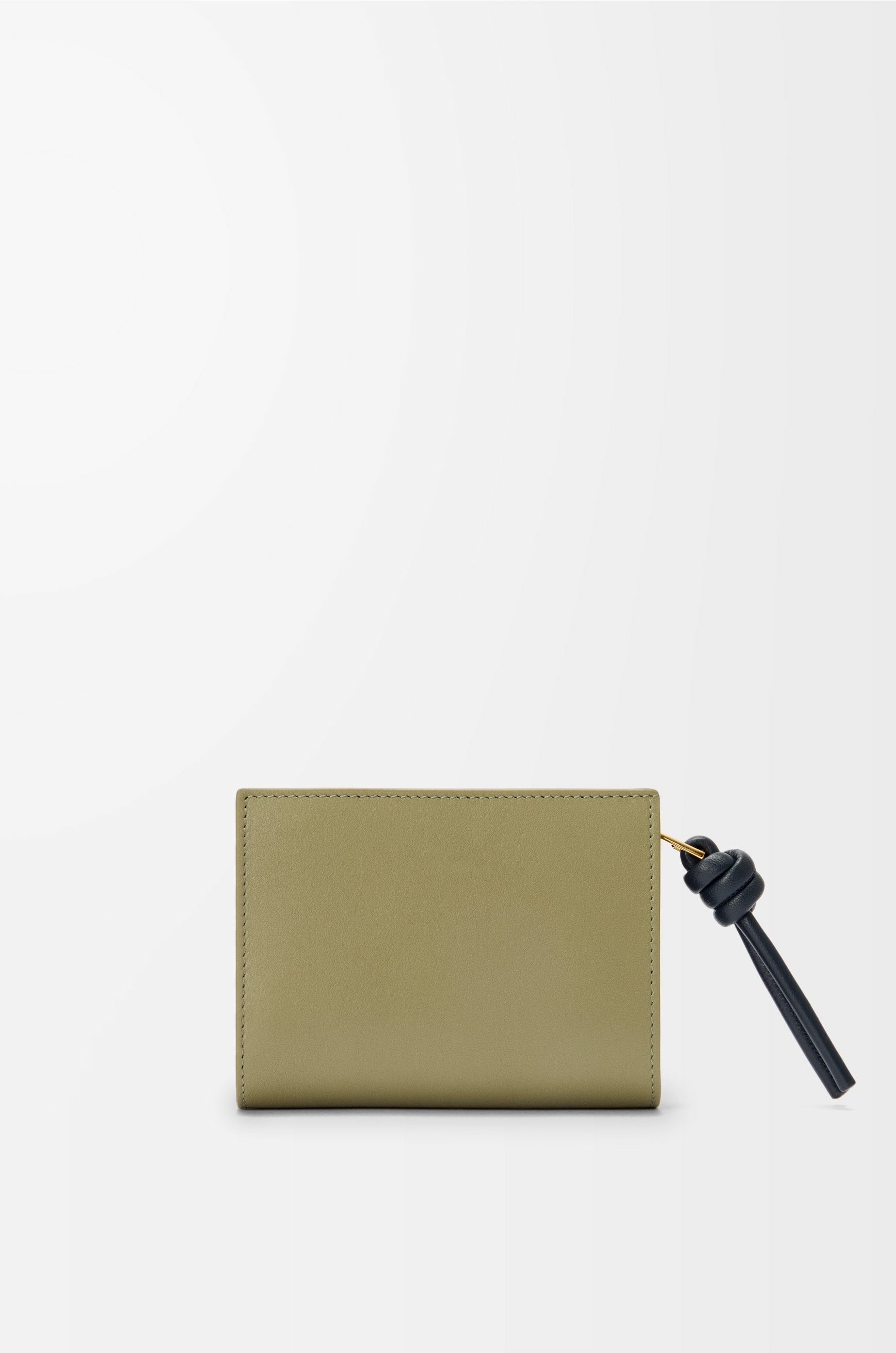 Knot compact wallet in shiny nappa calfskin - 4