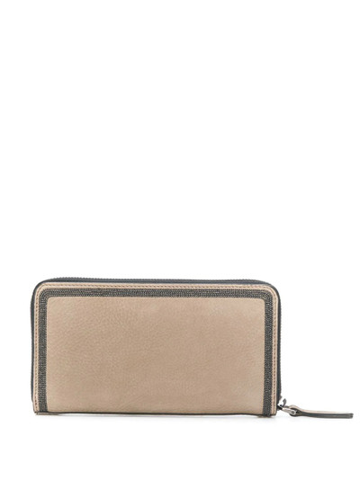 Brunello Cucinelli bead trim wallet outlook