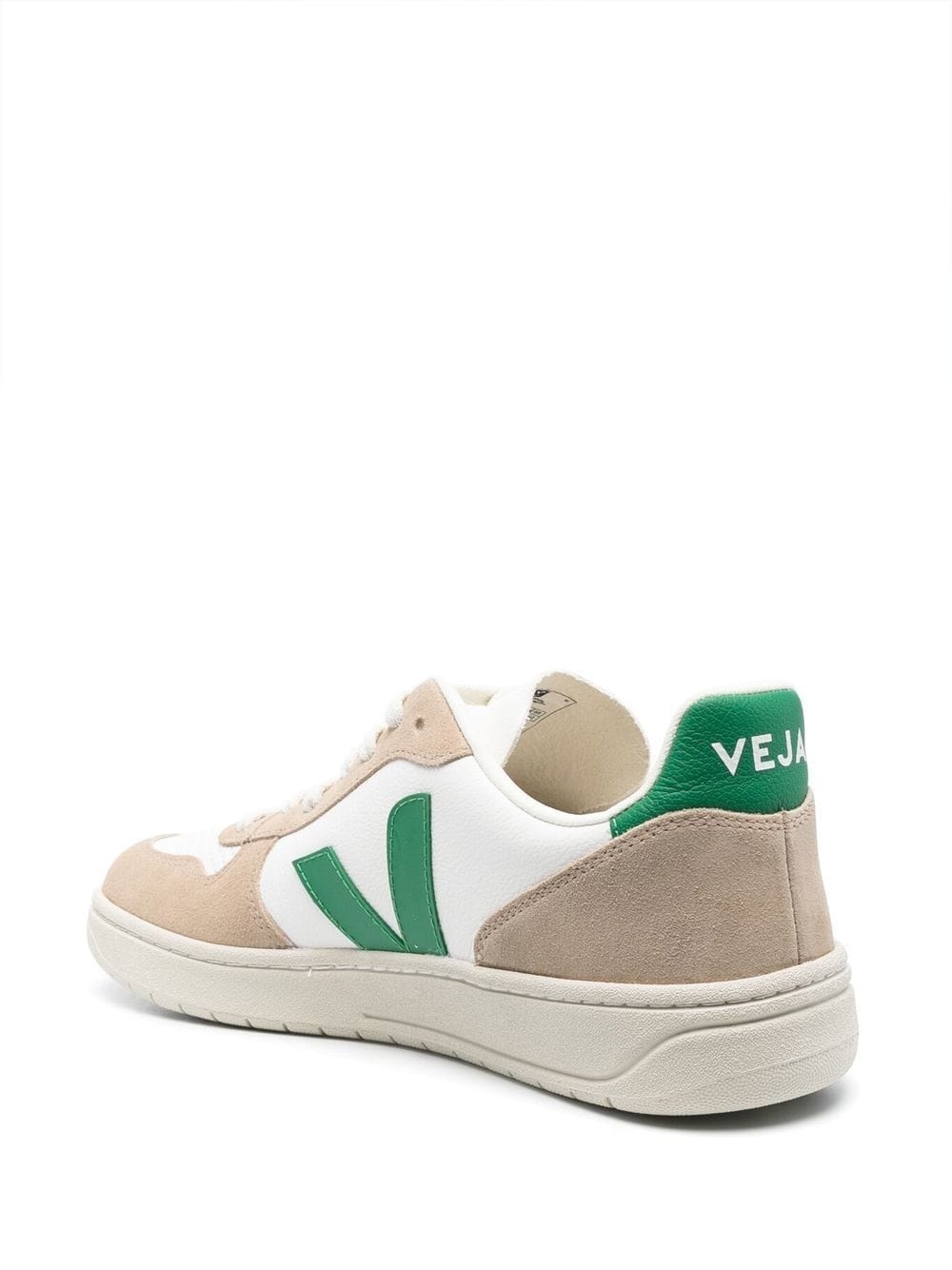 colour-block low-top sneakers - 3