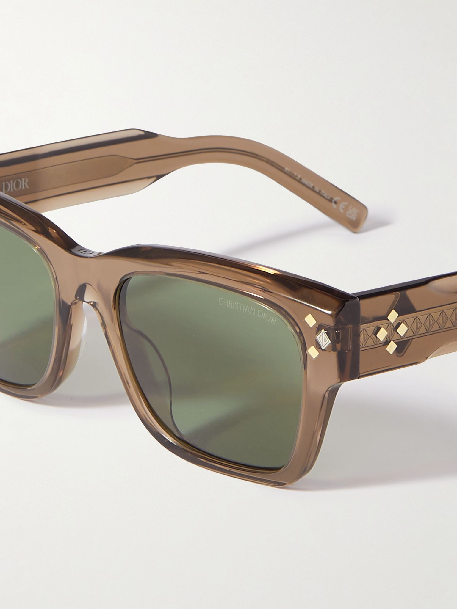 CD Diamond S2I D-Frame Acetate and Silver-Tone Sunglasses Brown - 3