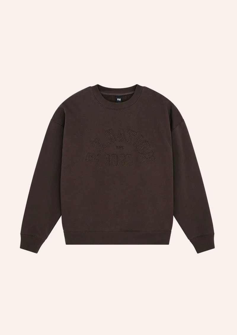 ESTABLISHED OVERSIZED SWEAT IN COFFEE - 1