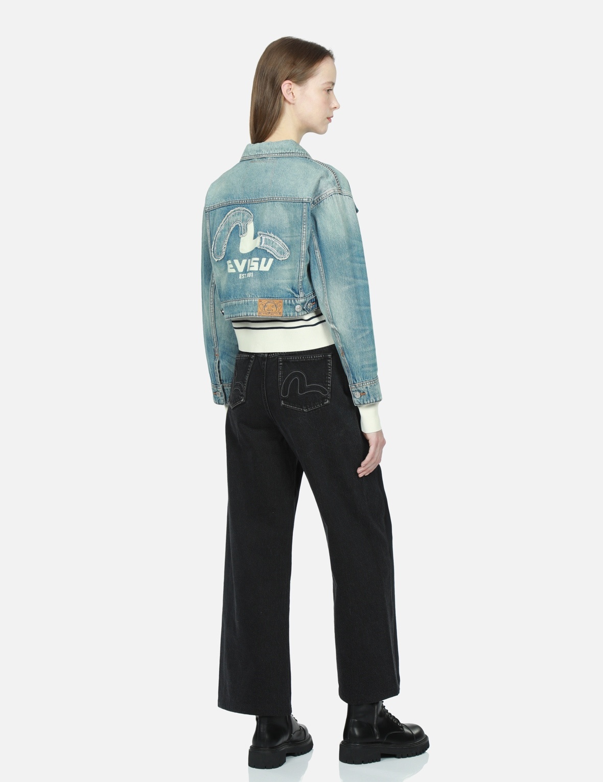 EMBELLISHED DENIM SEAGULL APPLIQUÉ DENIM JACKET - 3