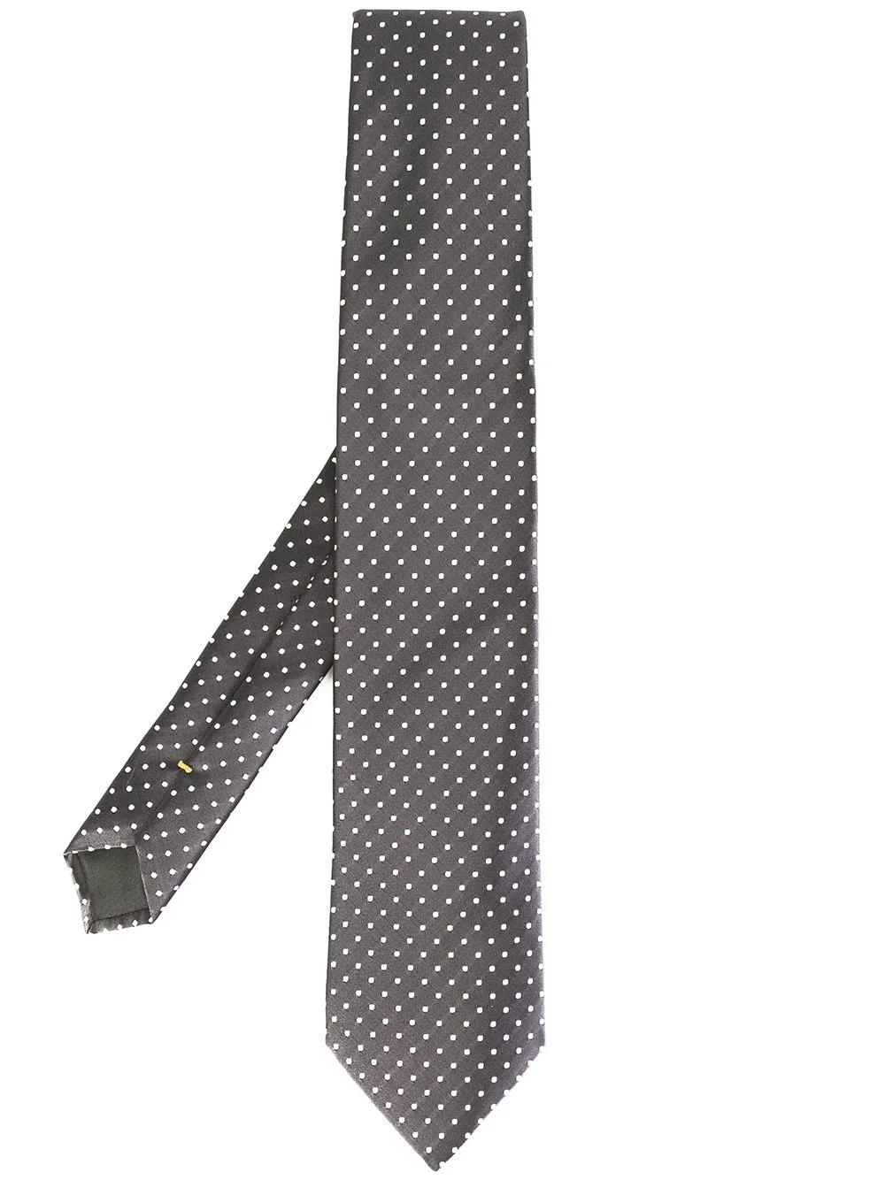 polka-dot print silk tie - 1