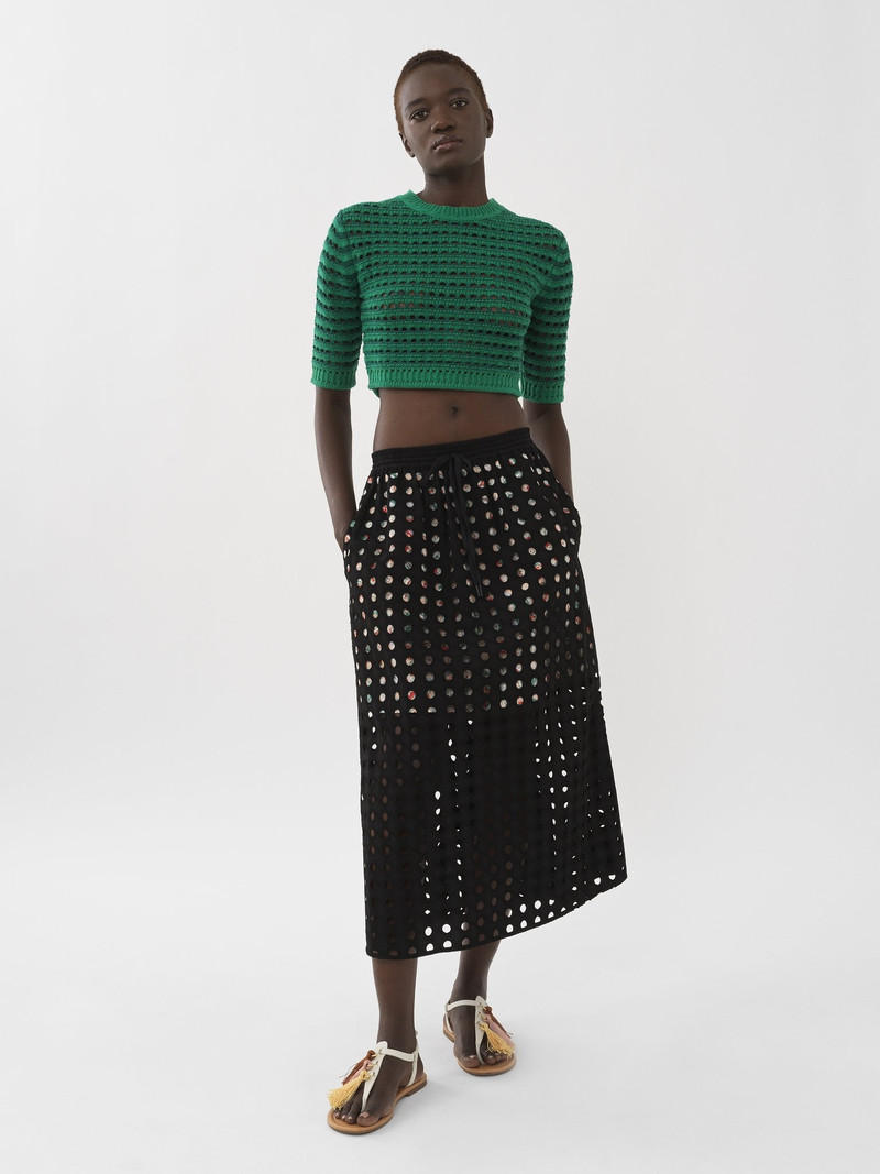 See by Chloé EYELET MID-LENGTH SKIRT outlook