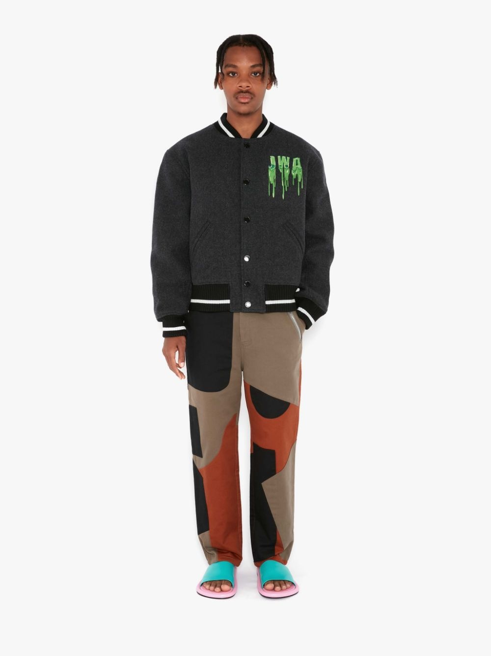 EMBROIDERED JWA VARSITY JACKET - 2