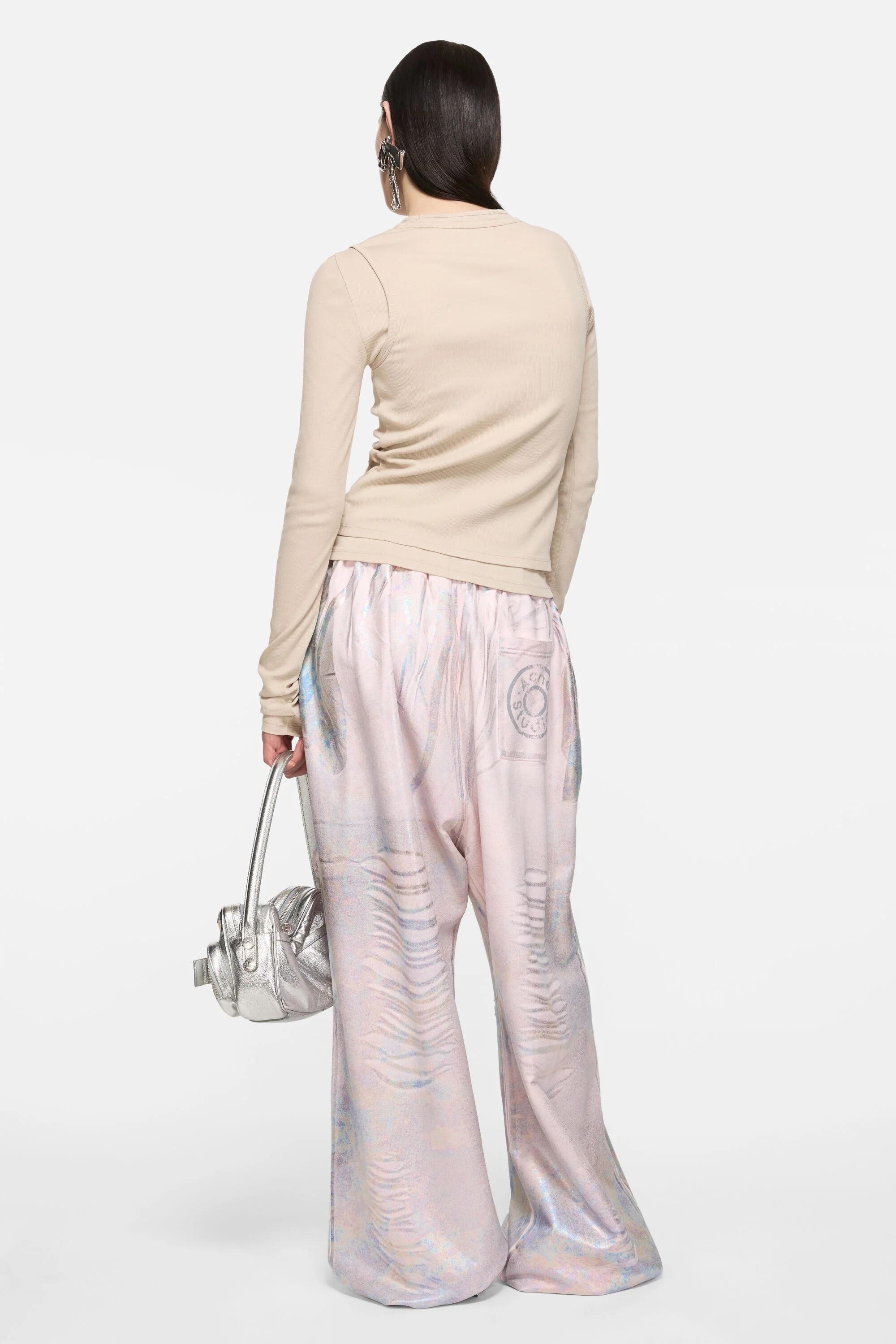 Layered long-sleeve t-shirt - Oatmeal beige - 3