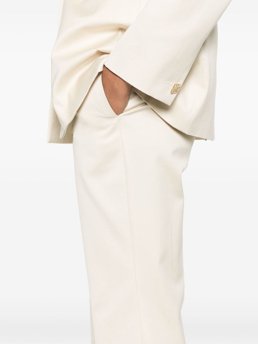 high-waist tailored cropped trousers - 5