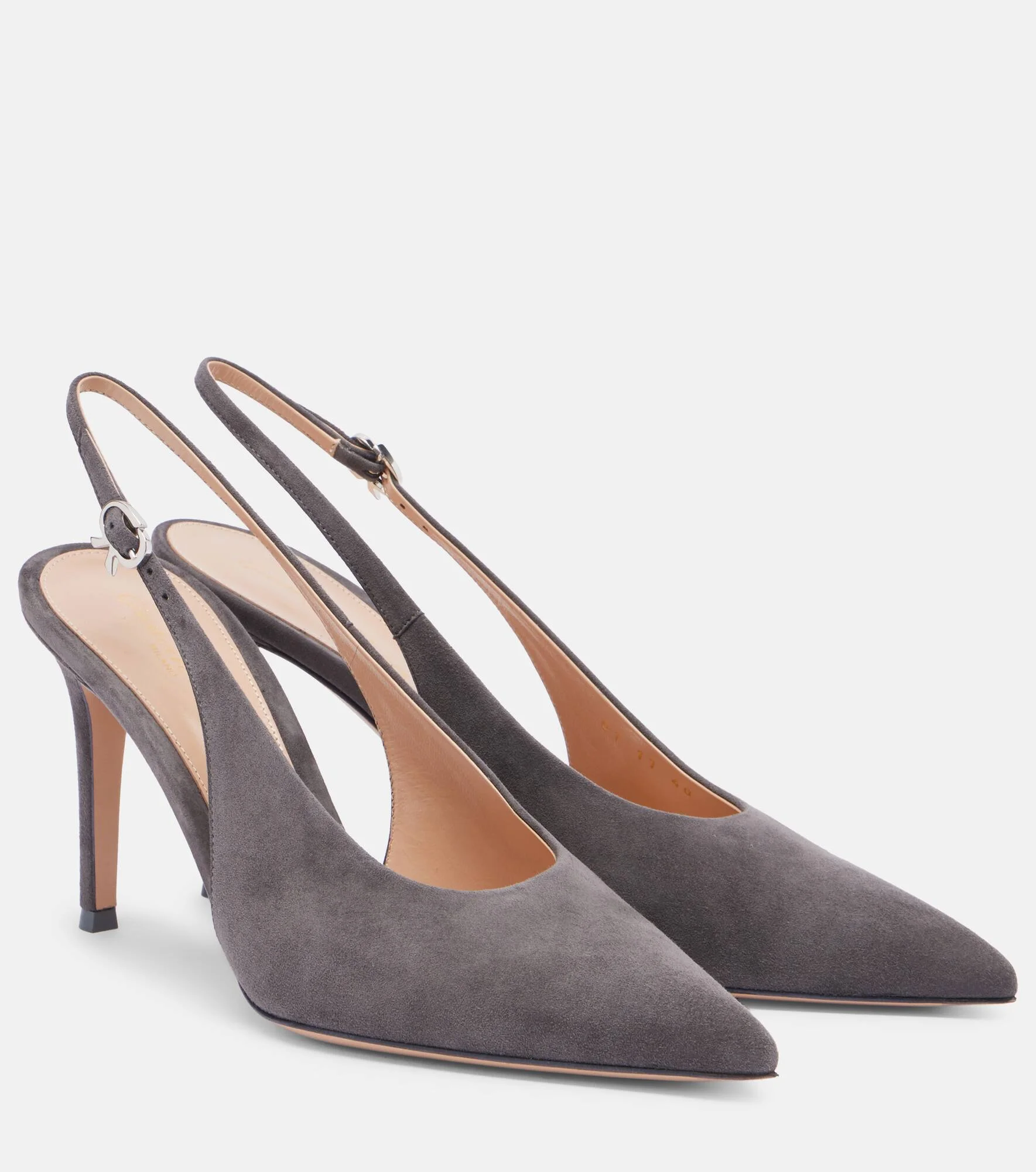Robbie 85 suede slingback pumps - 1