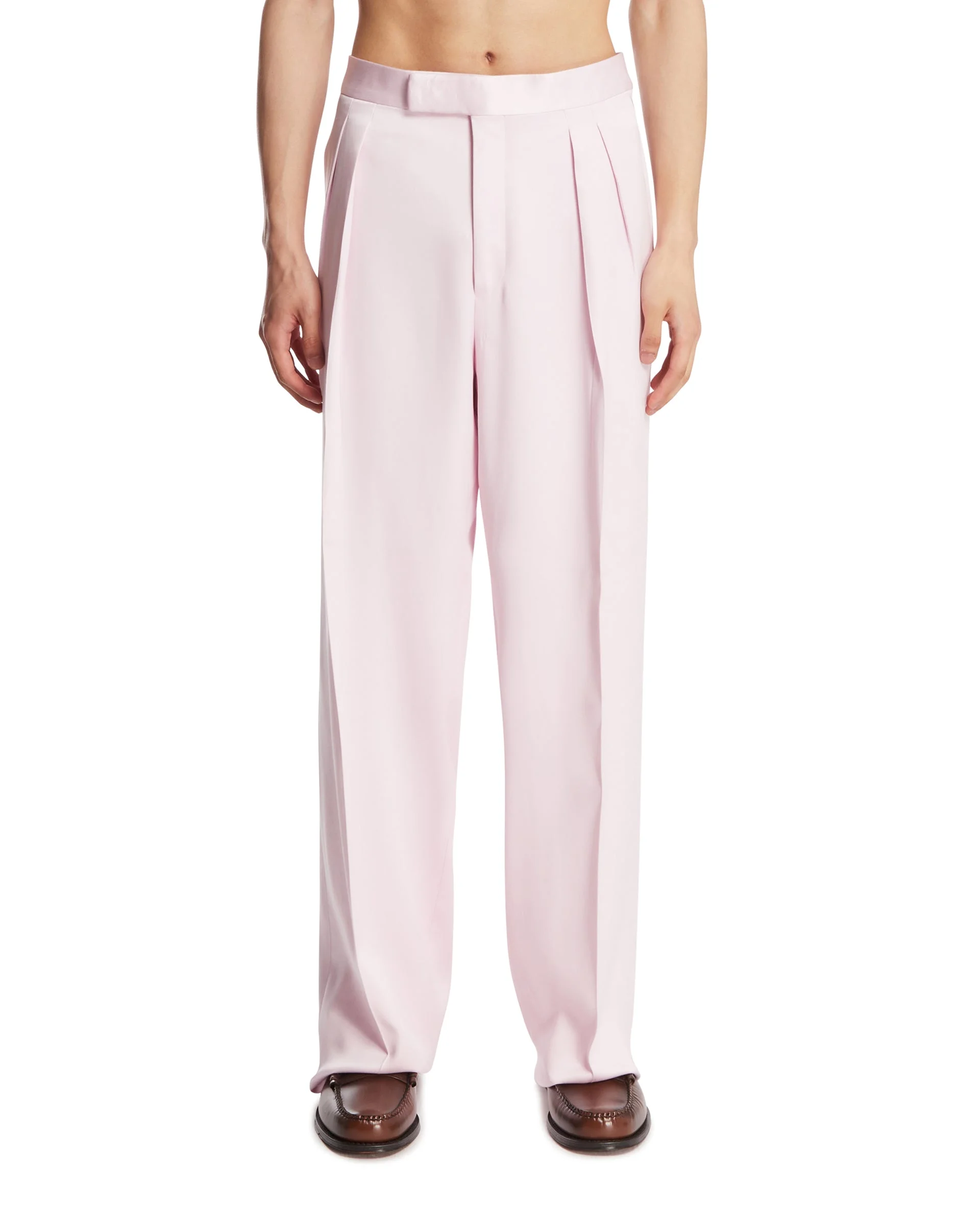 Pink Silk Trousers - 1