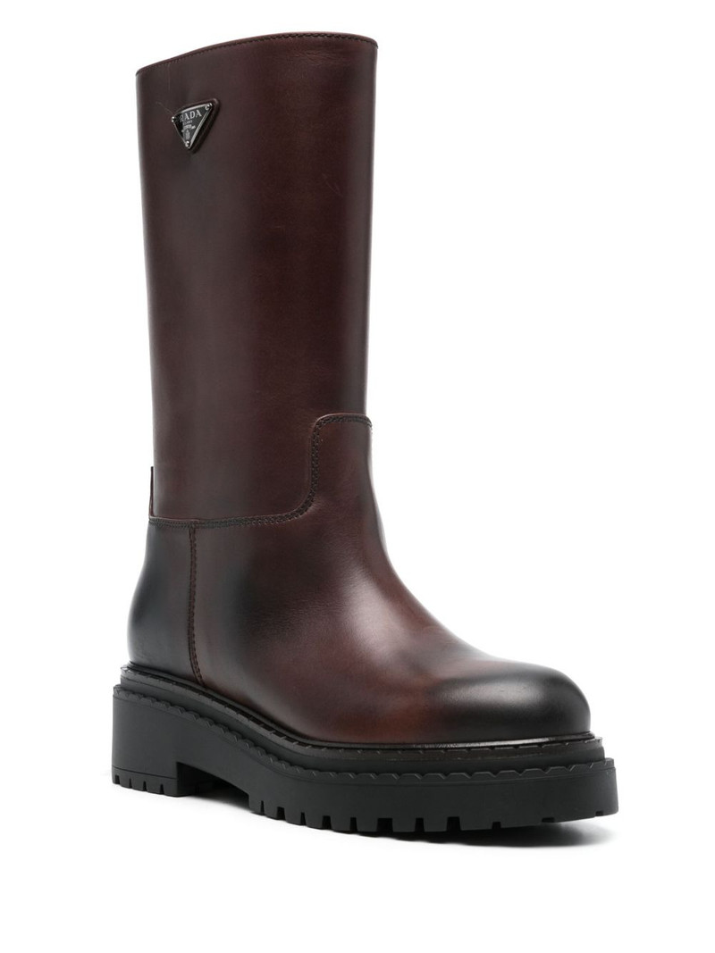 Prada 55mm leather boots outlook