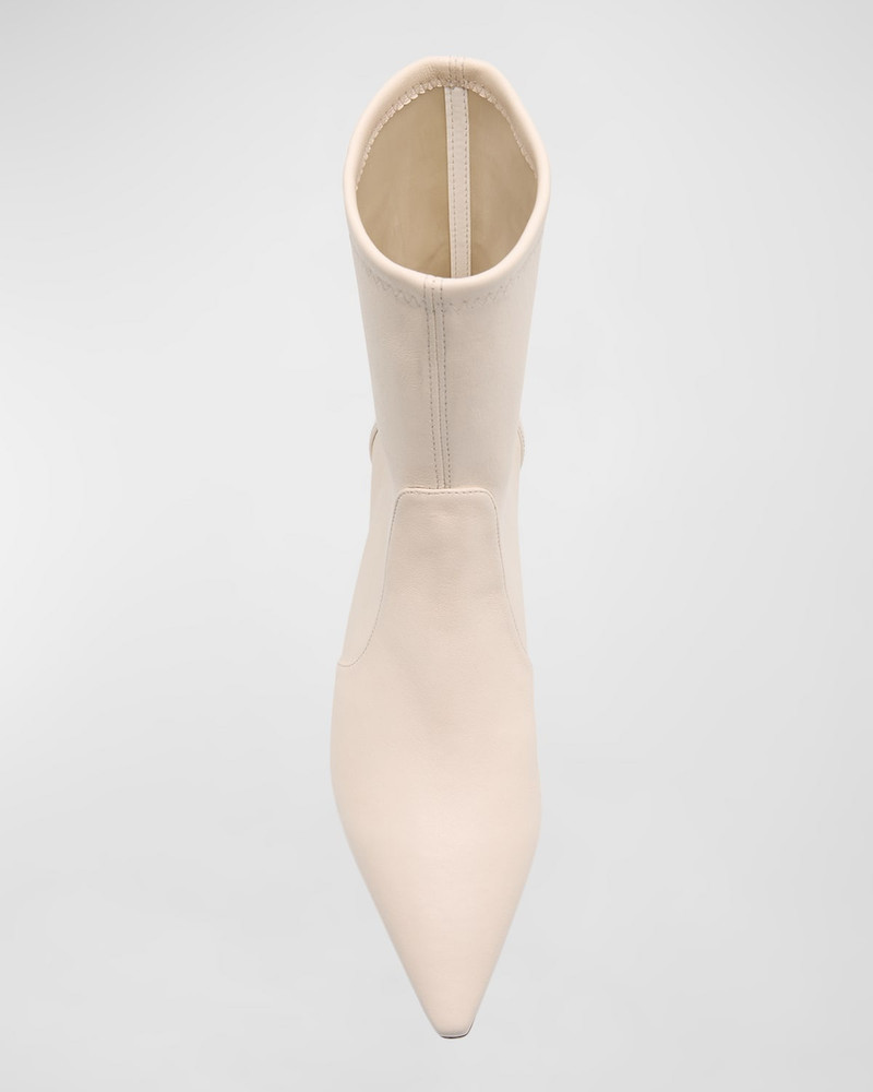 Naomi Stretch Leather Ankle Booties 5