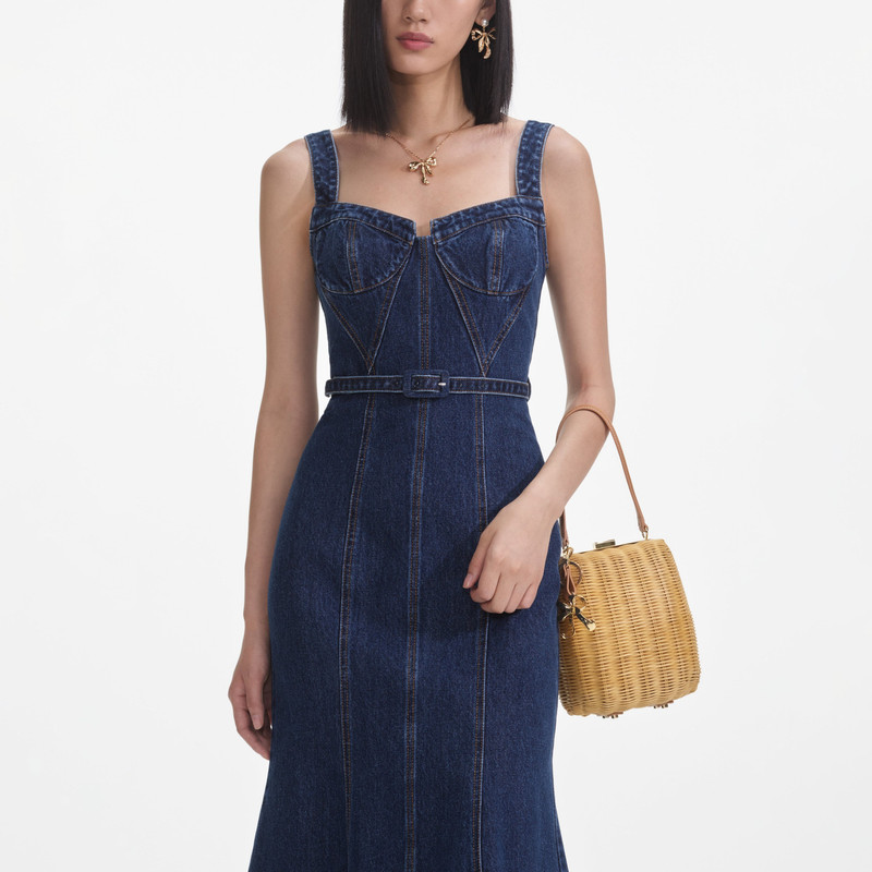 Denim Sweetheart Midi Dress 4