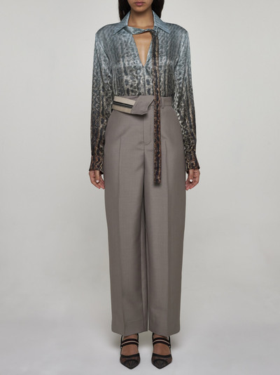 FENDI Mohair and wool trousers outlook