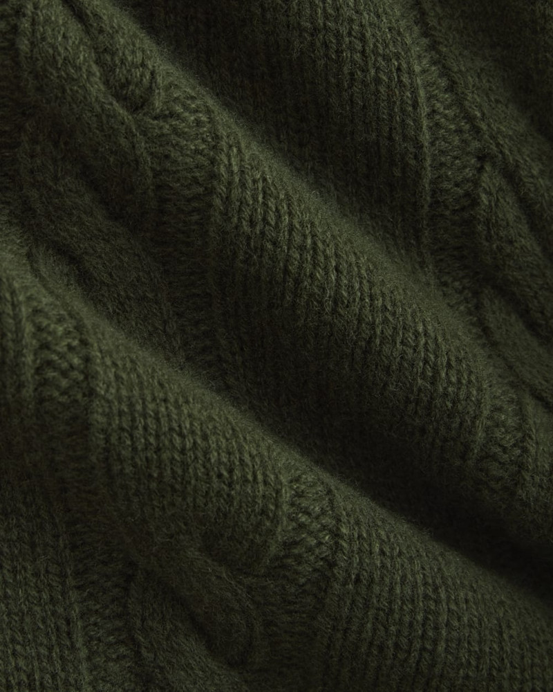 CABLE CARDIGAN IN EXTRAFINE LUXE MERINO 6