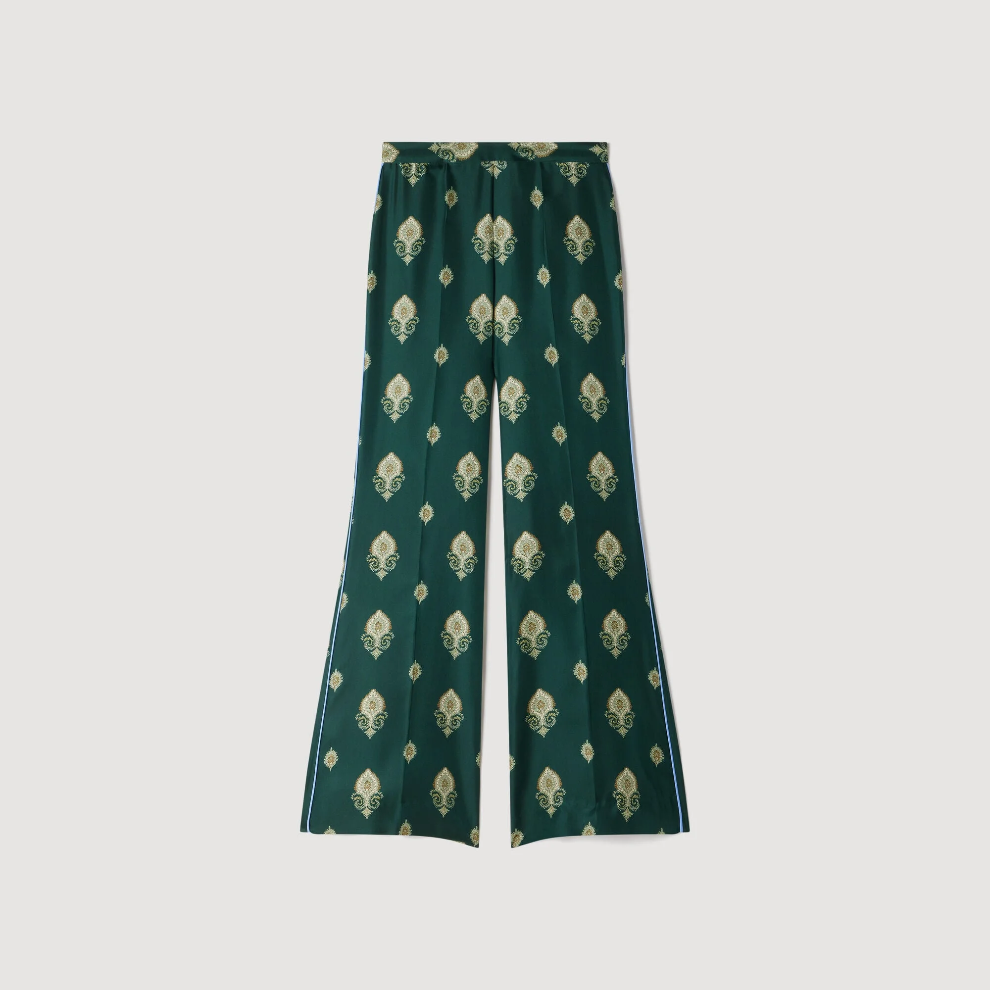 PAISLEY-PRINT FLOWY TROUSERS - 1