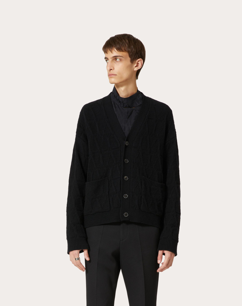 WOOL CARDIGAN WITH TOILE ICONOGRAPHE PATTERN 3