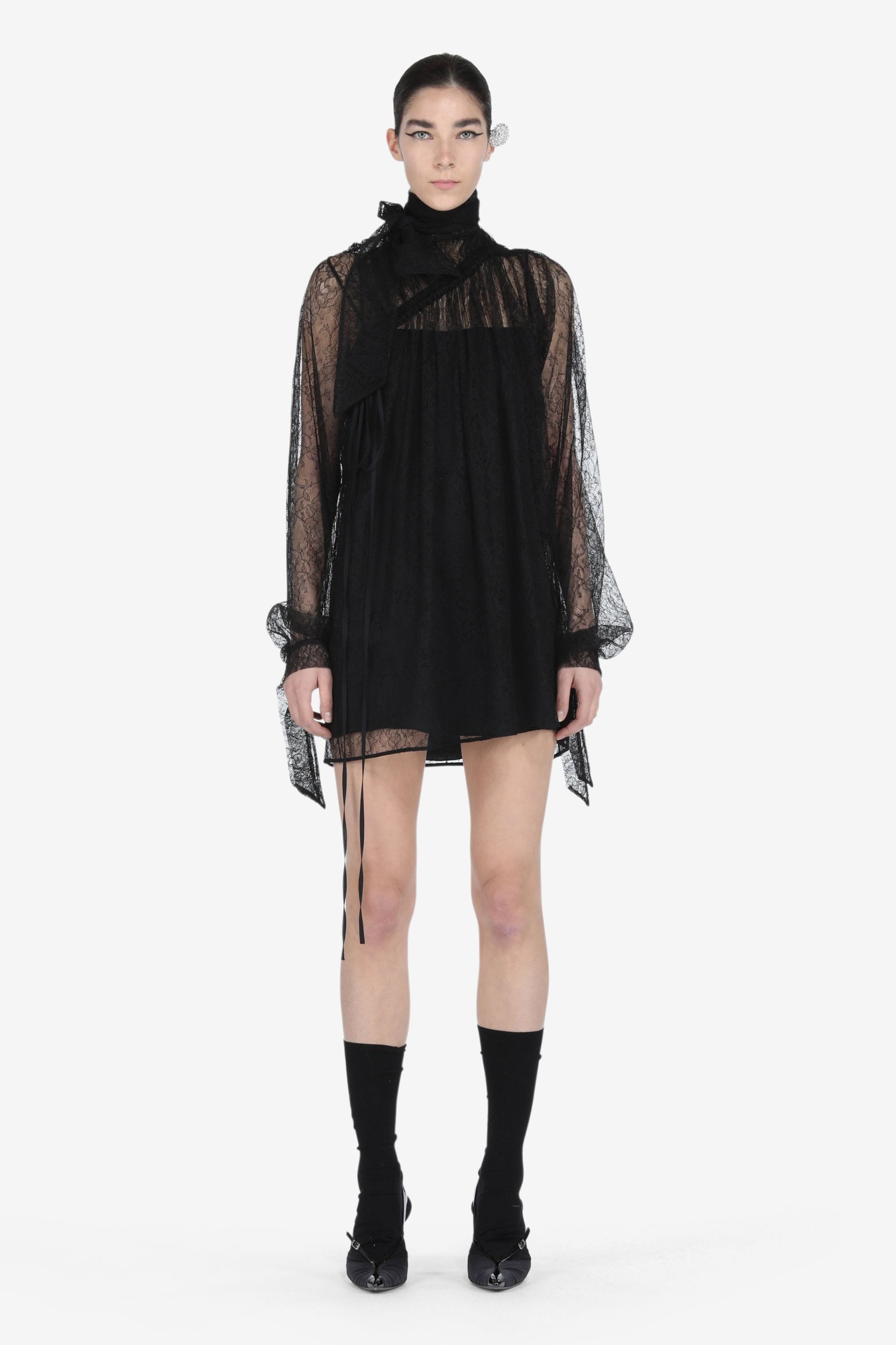 DRAWSTRING MINI DRESS - 1