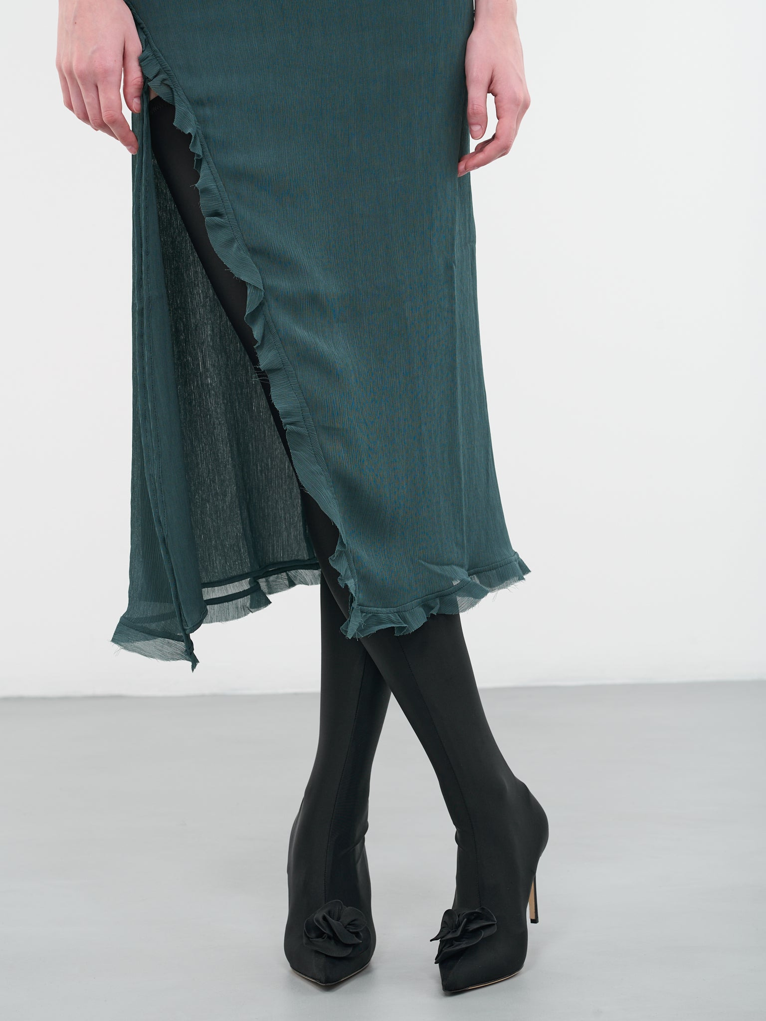 Ruffled Strap Dress - 5