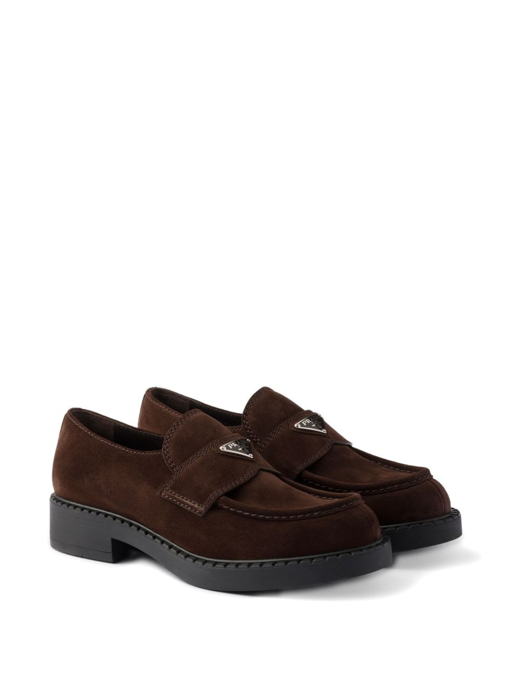 triangle-logo loafers - 2